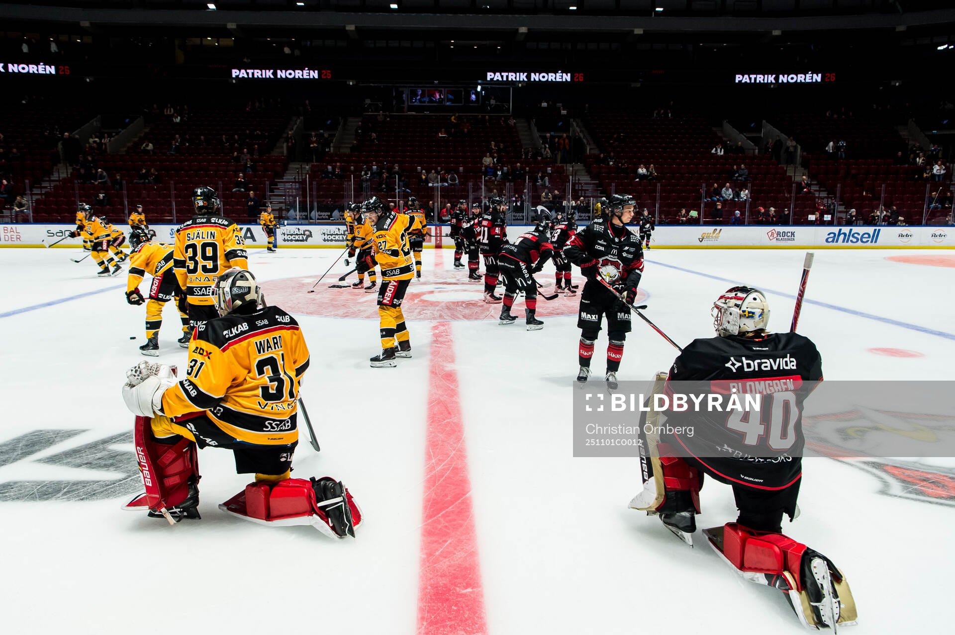 Luleås spelare och Malmö Redhawks spelare