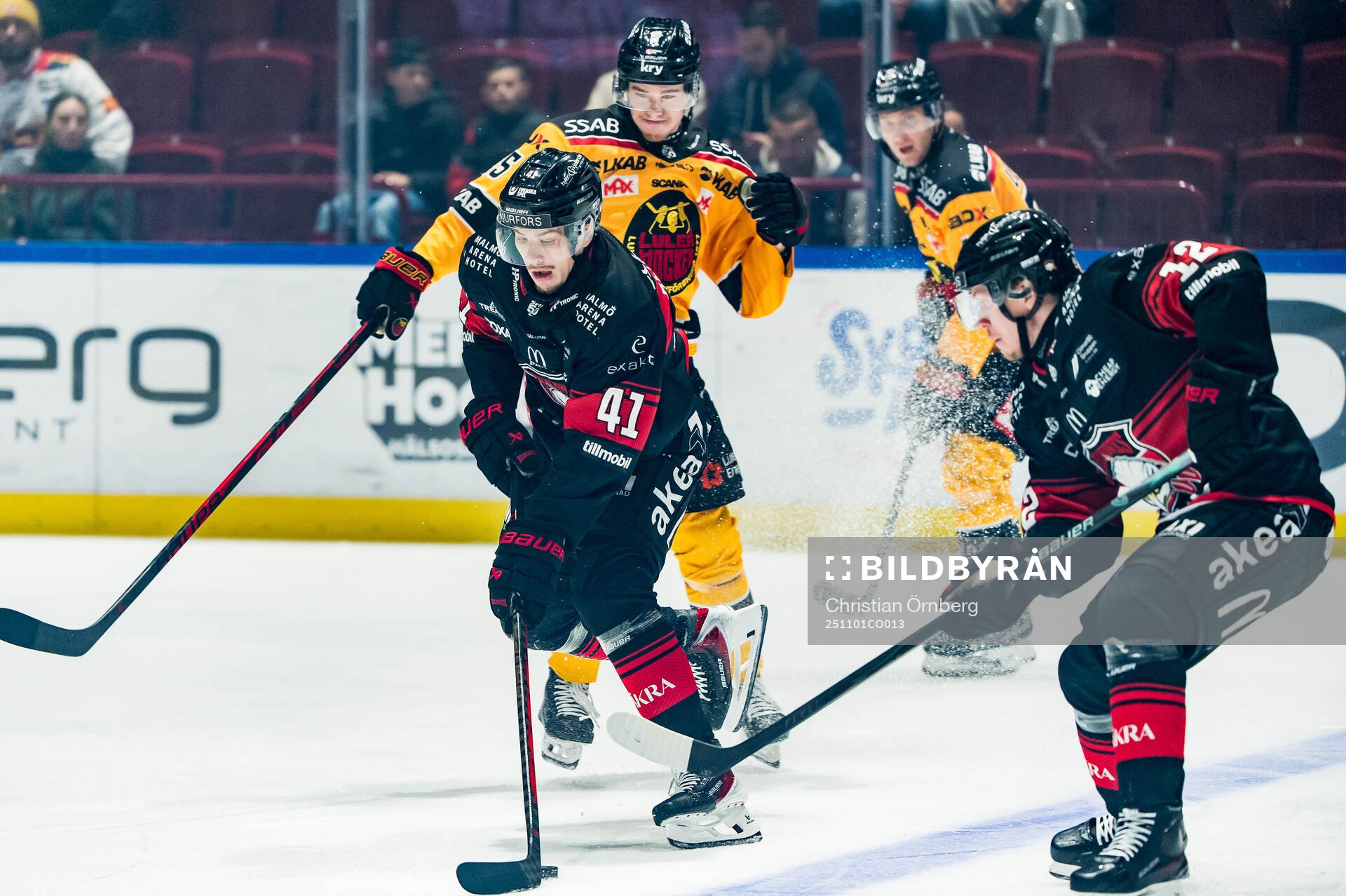 Malmö Redhawks Joseph Berger och Linus Öberg och Luleås