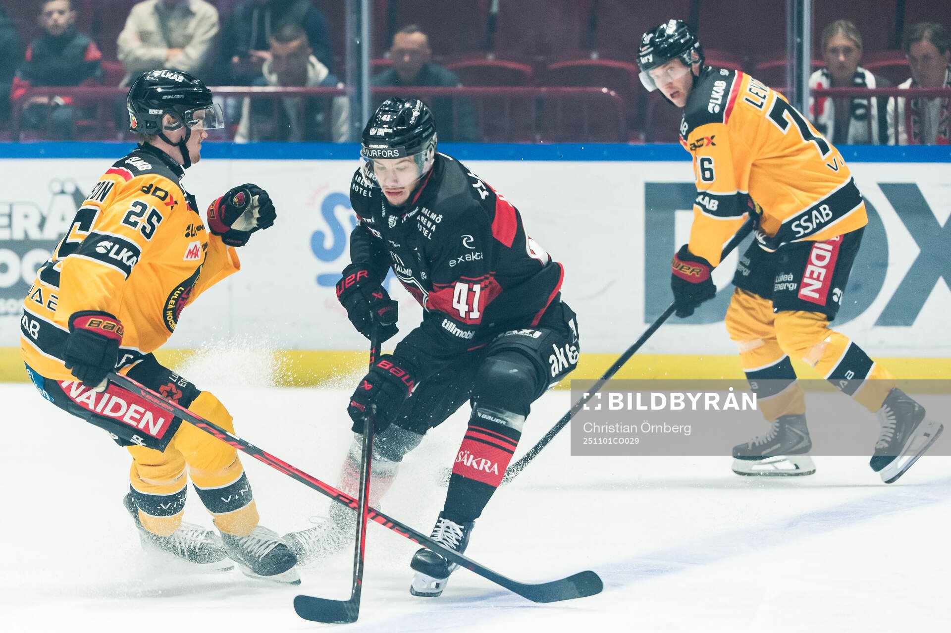 Malmö Redhawks Joseph Berger och Luleås Filip Eriksson