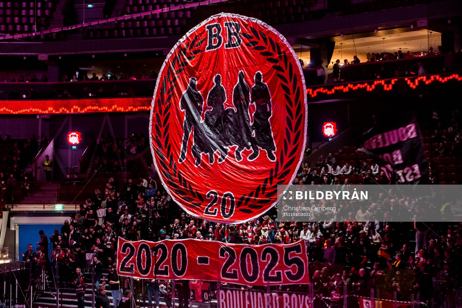Malmö Redhawks supportrars tifo