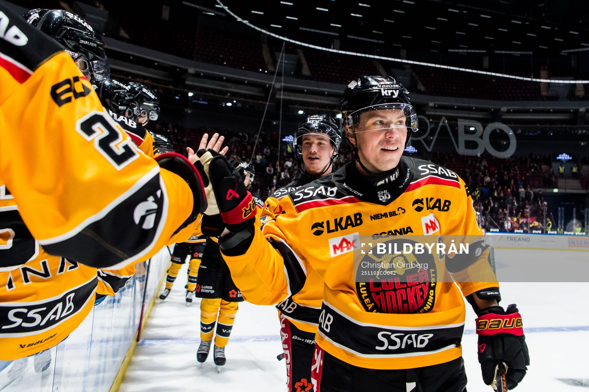 Luleås Erik Gustafsson jublar