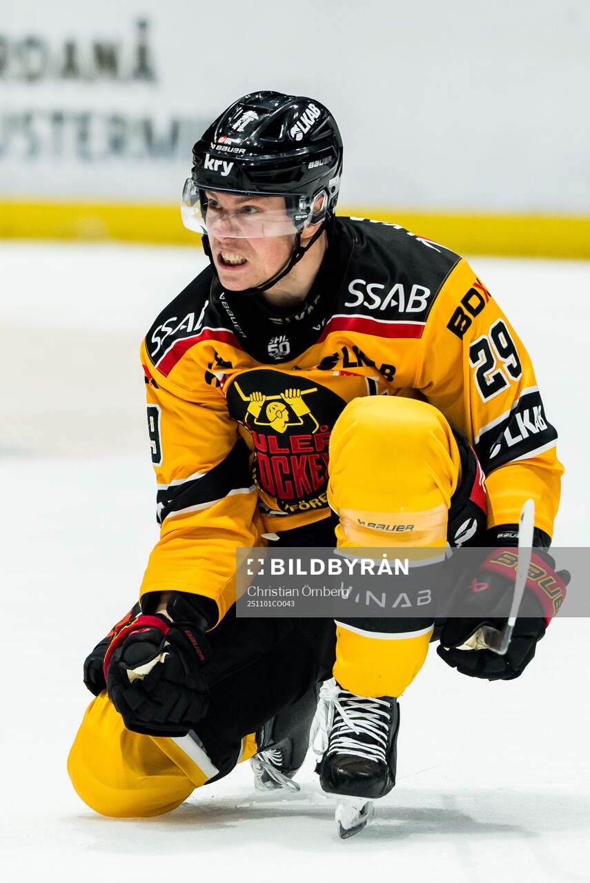 Luleås Erik Gustafsson jublar