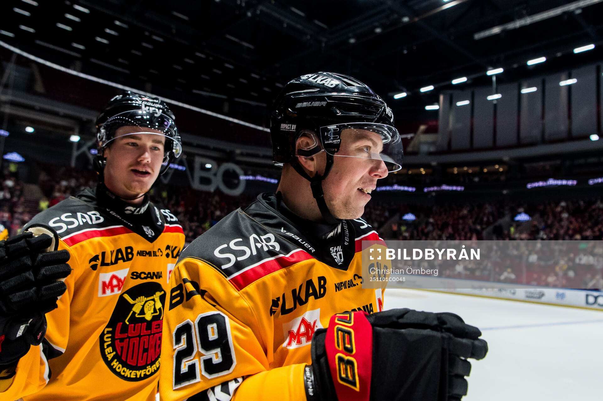 Luleås Erik Gustafsson jublar