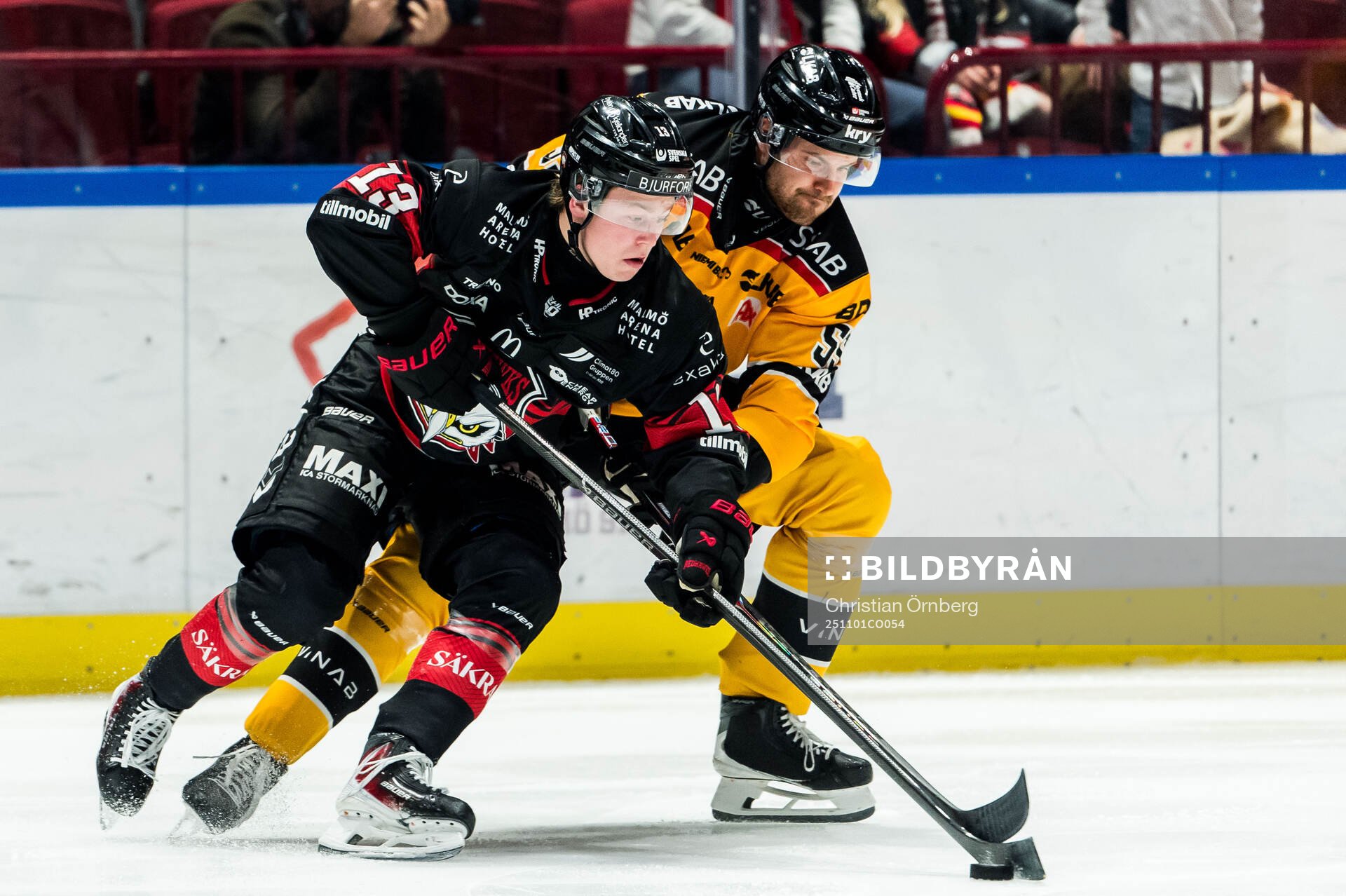 Malmö Redhawks Petter Vesterheim och Luleås Kasper