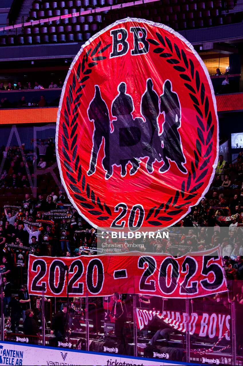 Malmö Redhawks supportrars tifo