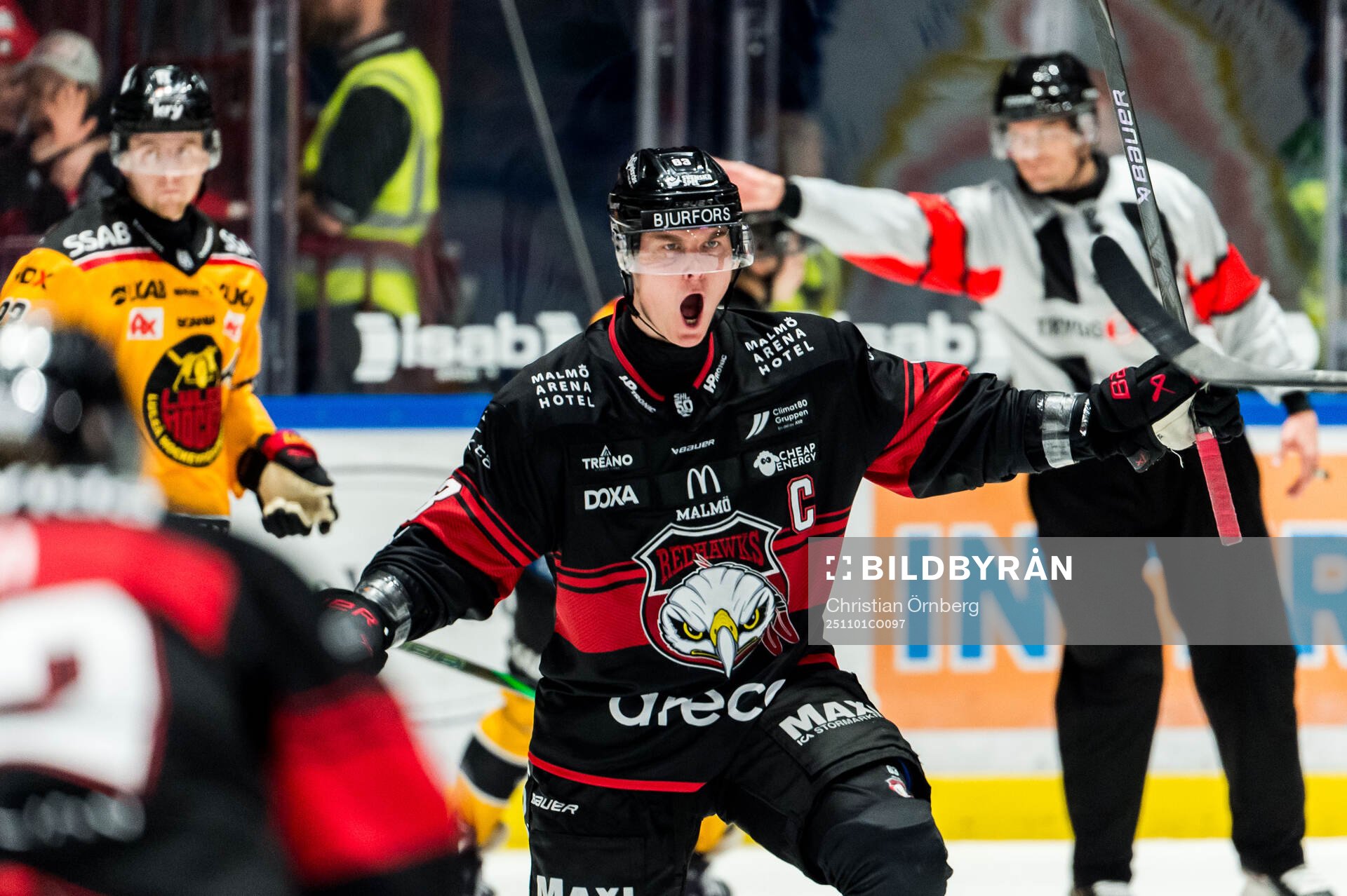 Malmö Redhawks Fredrik Händemark jublar