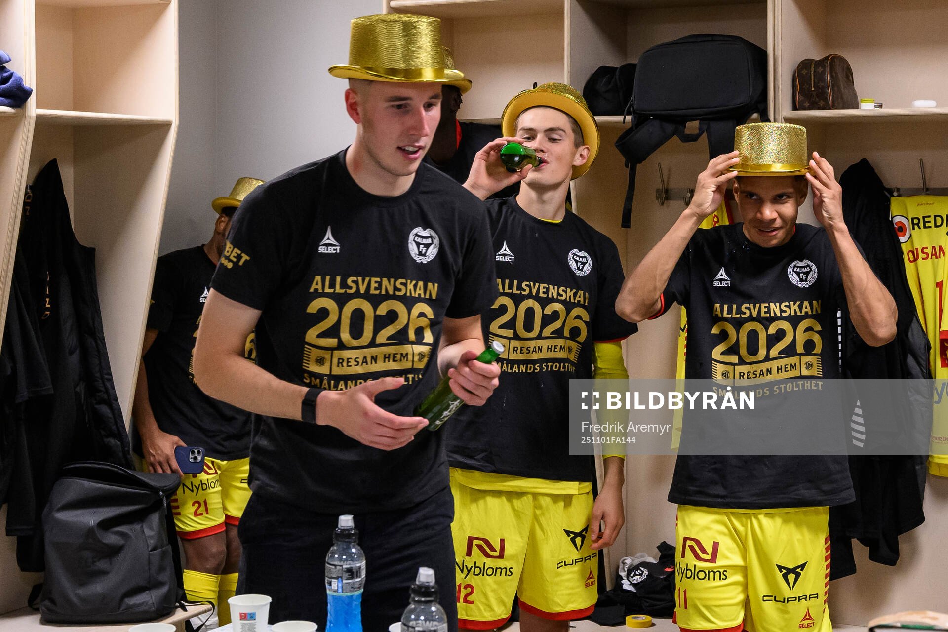 Kalmars målvakt Samuel Brolin, Zakarias Råvik , Anthony