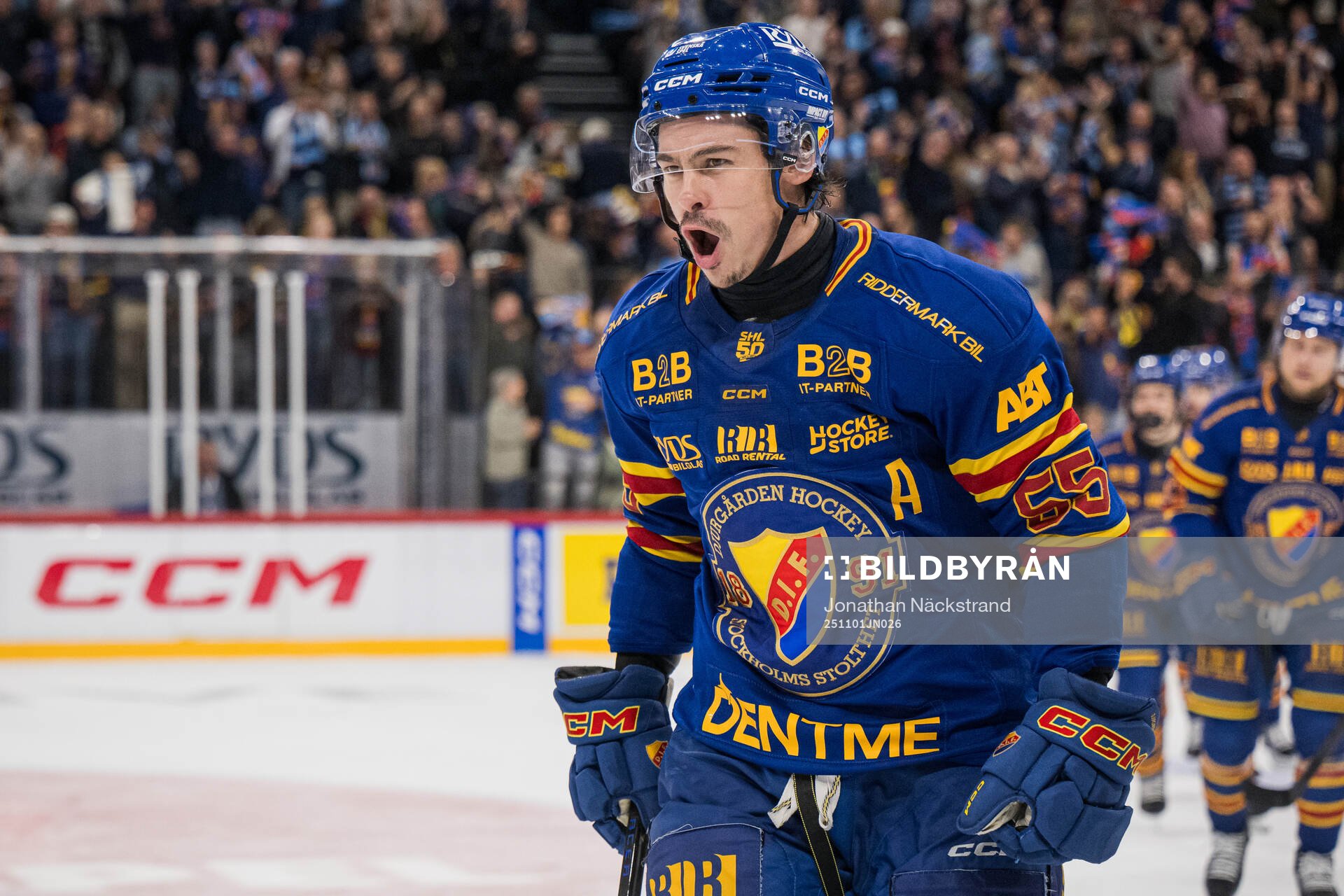 Djurgårdens Charles Hudon jublar