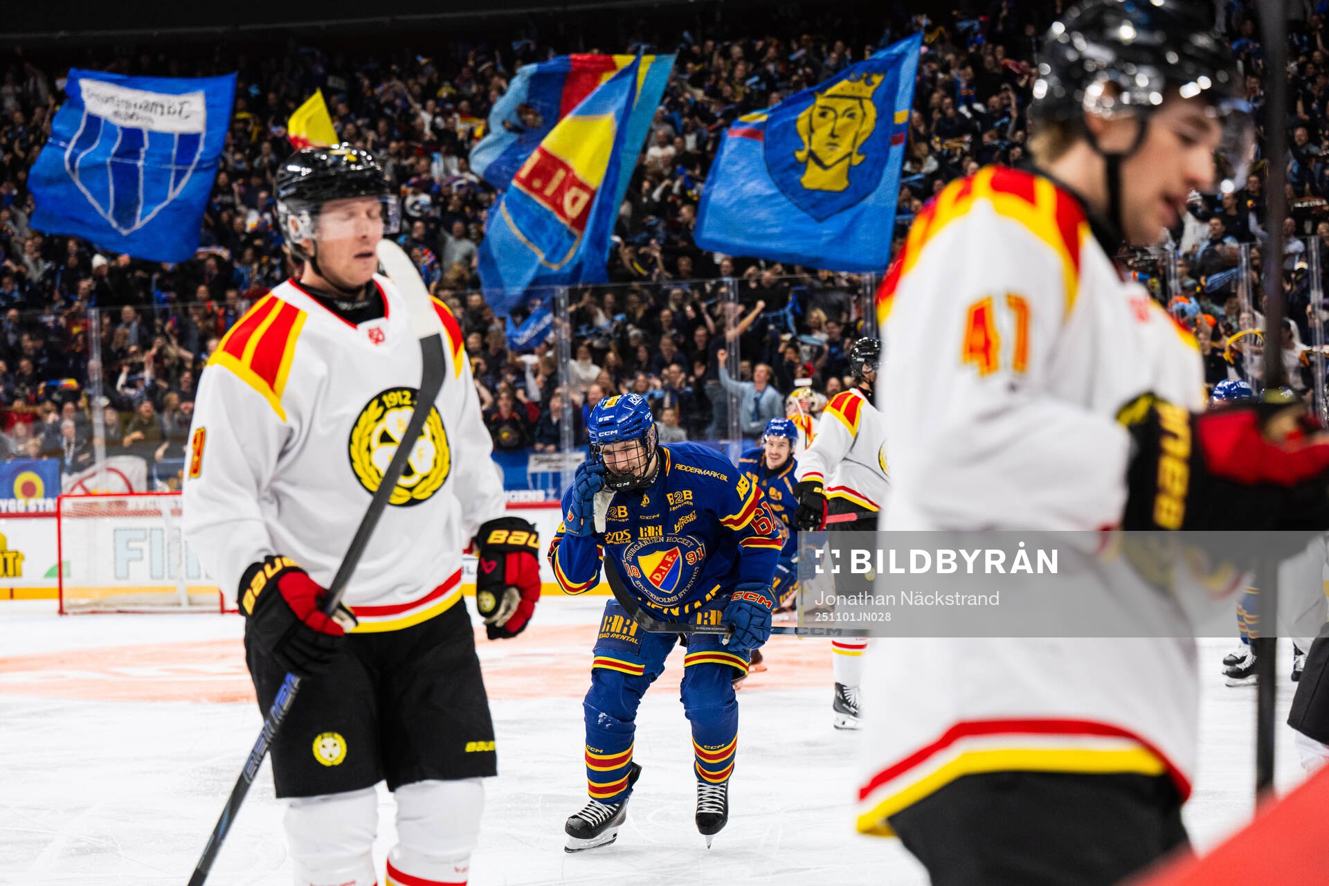 Djurgårdens Viggo Björck jublar