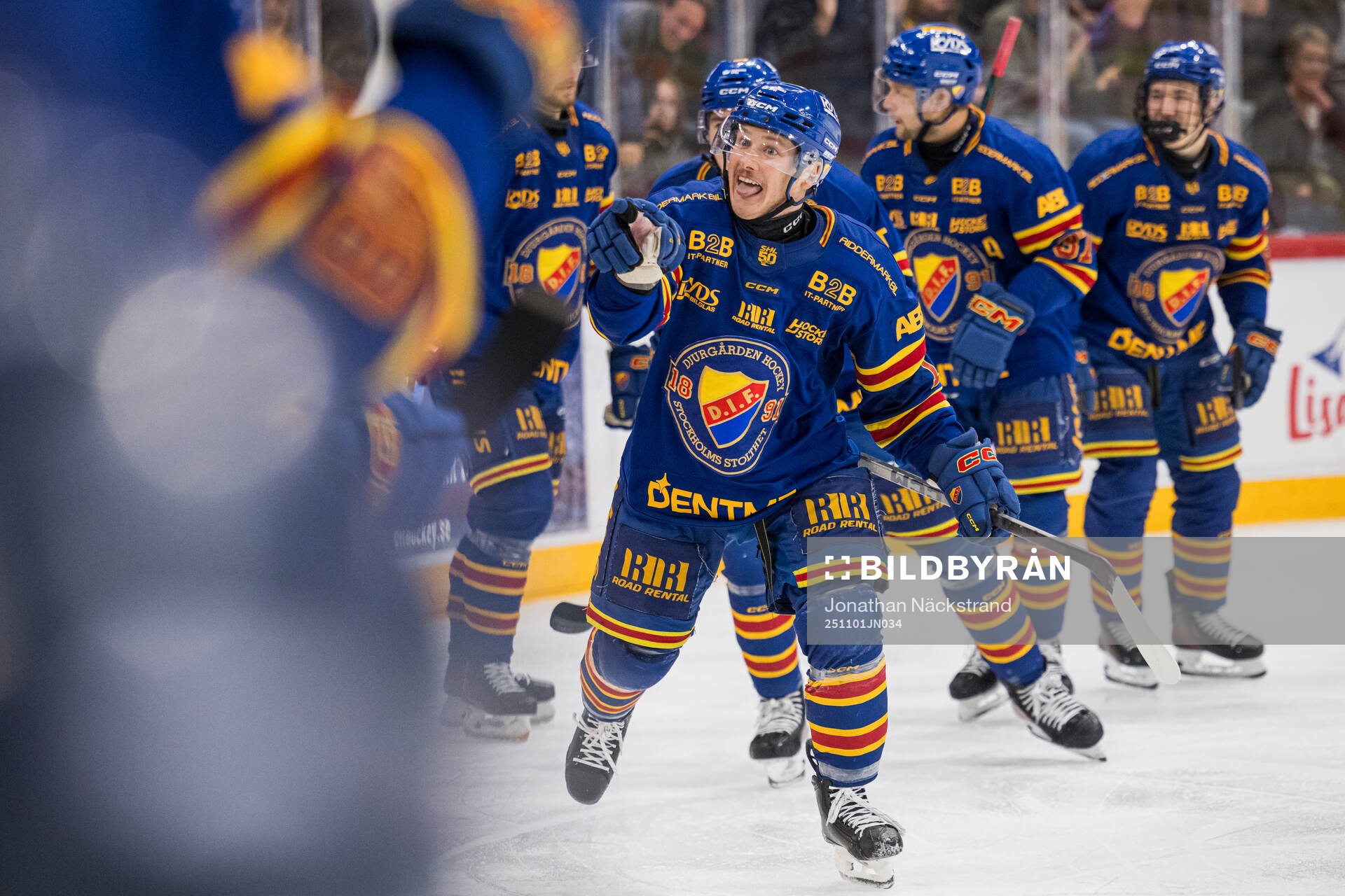 Djurgårdens Joseph Snively jublar