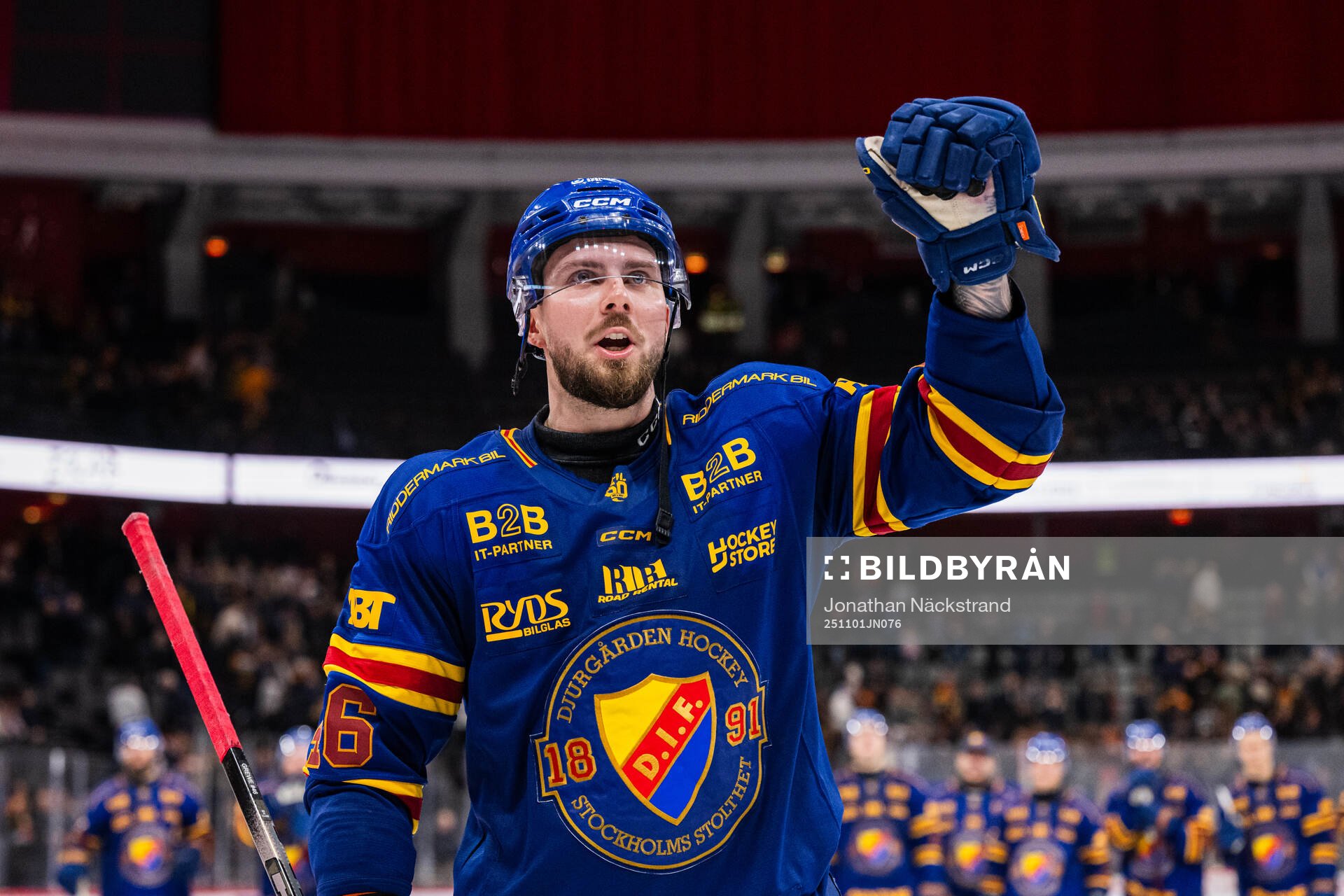 Djurgårdens Albin Grewe jublar