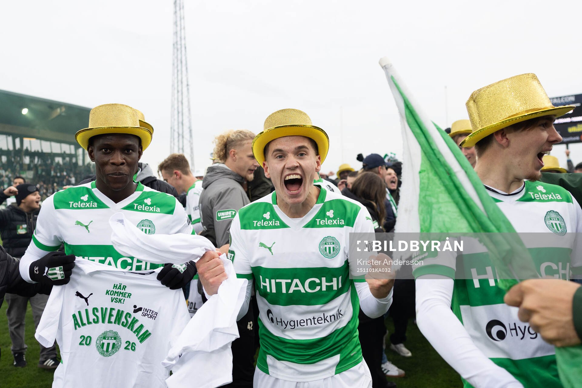 Västerås spelare jublar