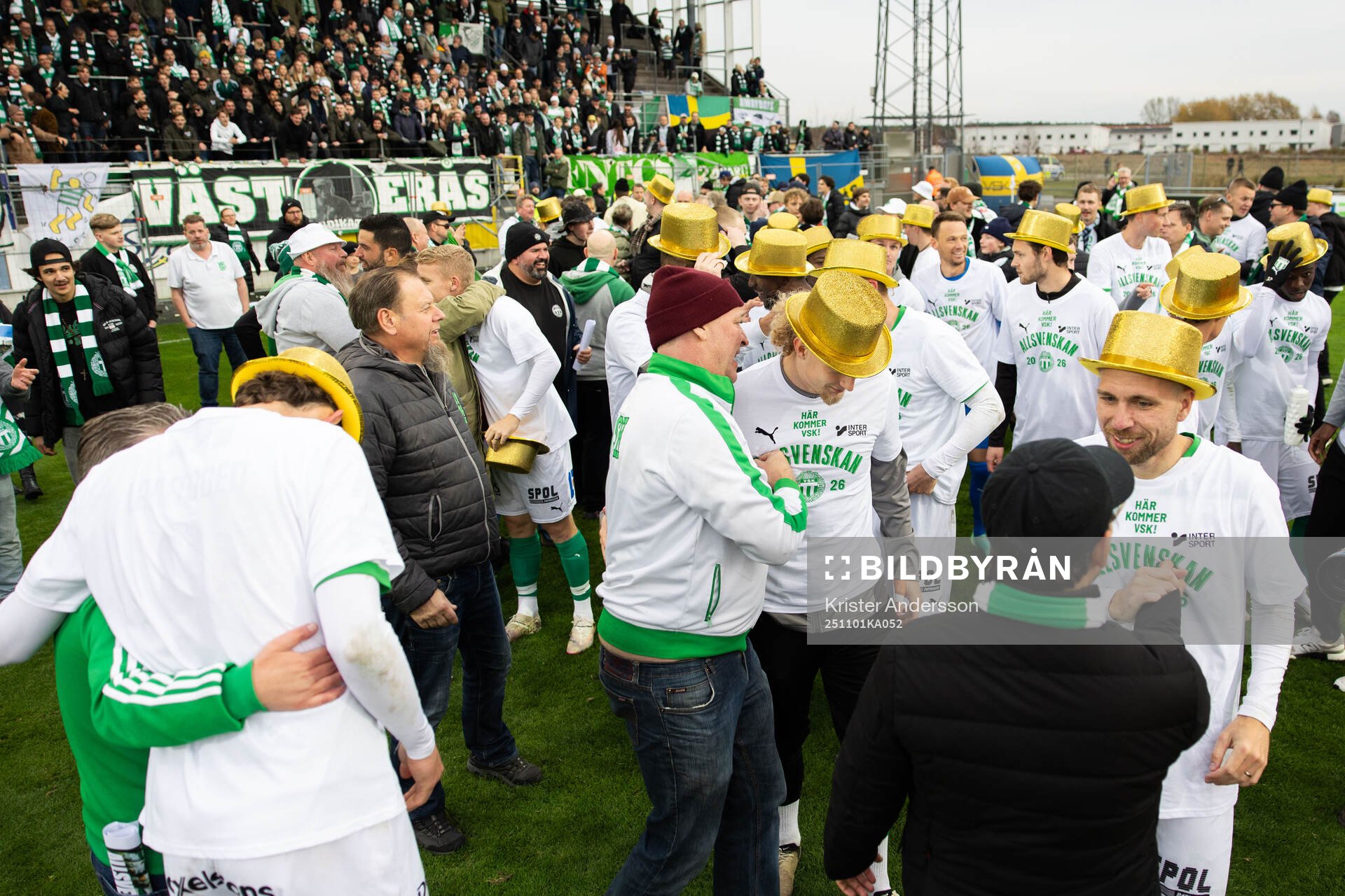 Västerås spelare jublar