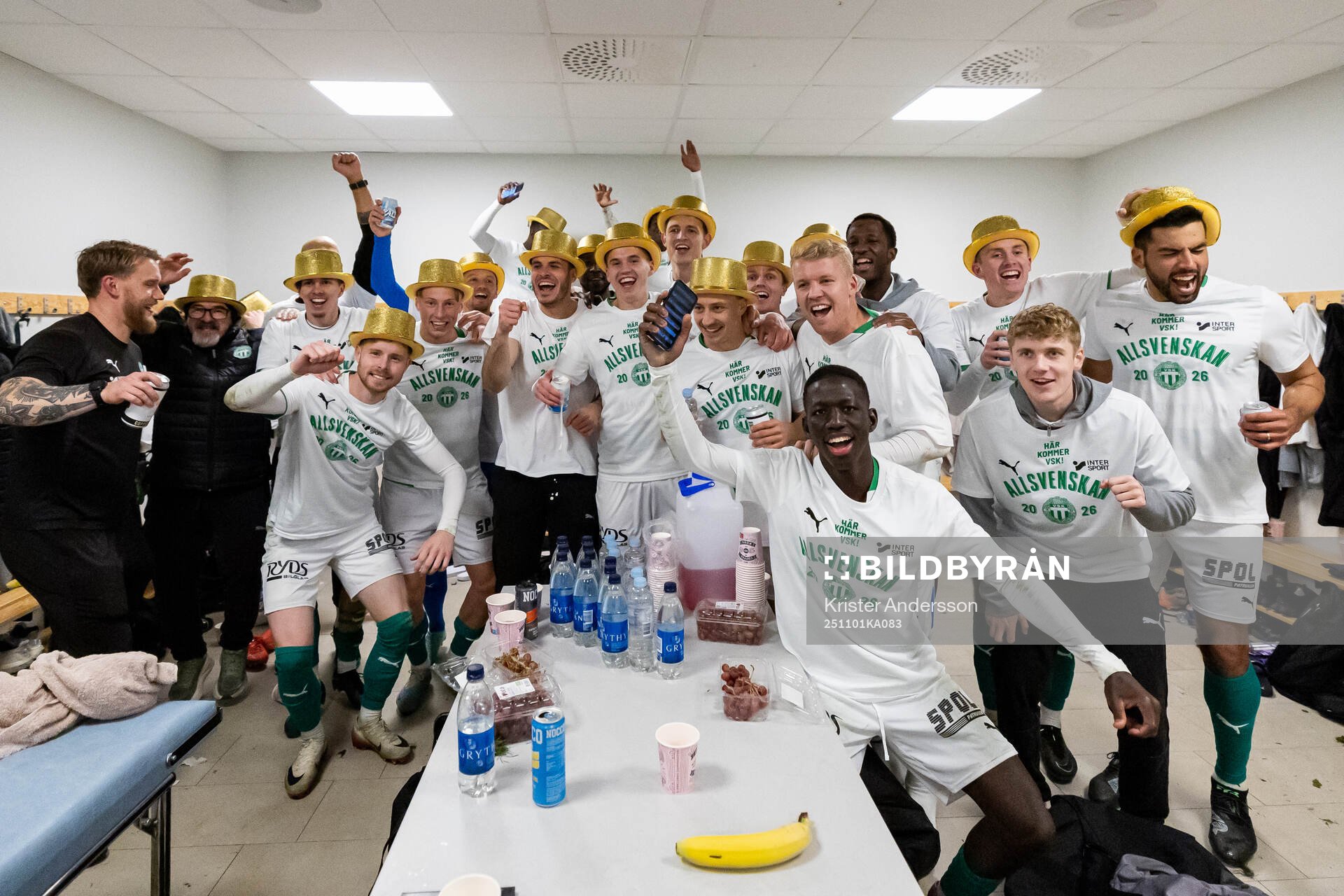 Västerås spelare jublar