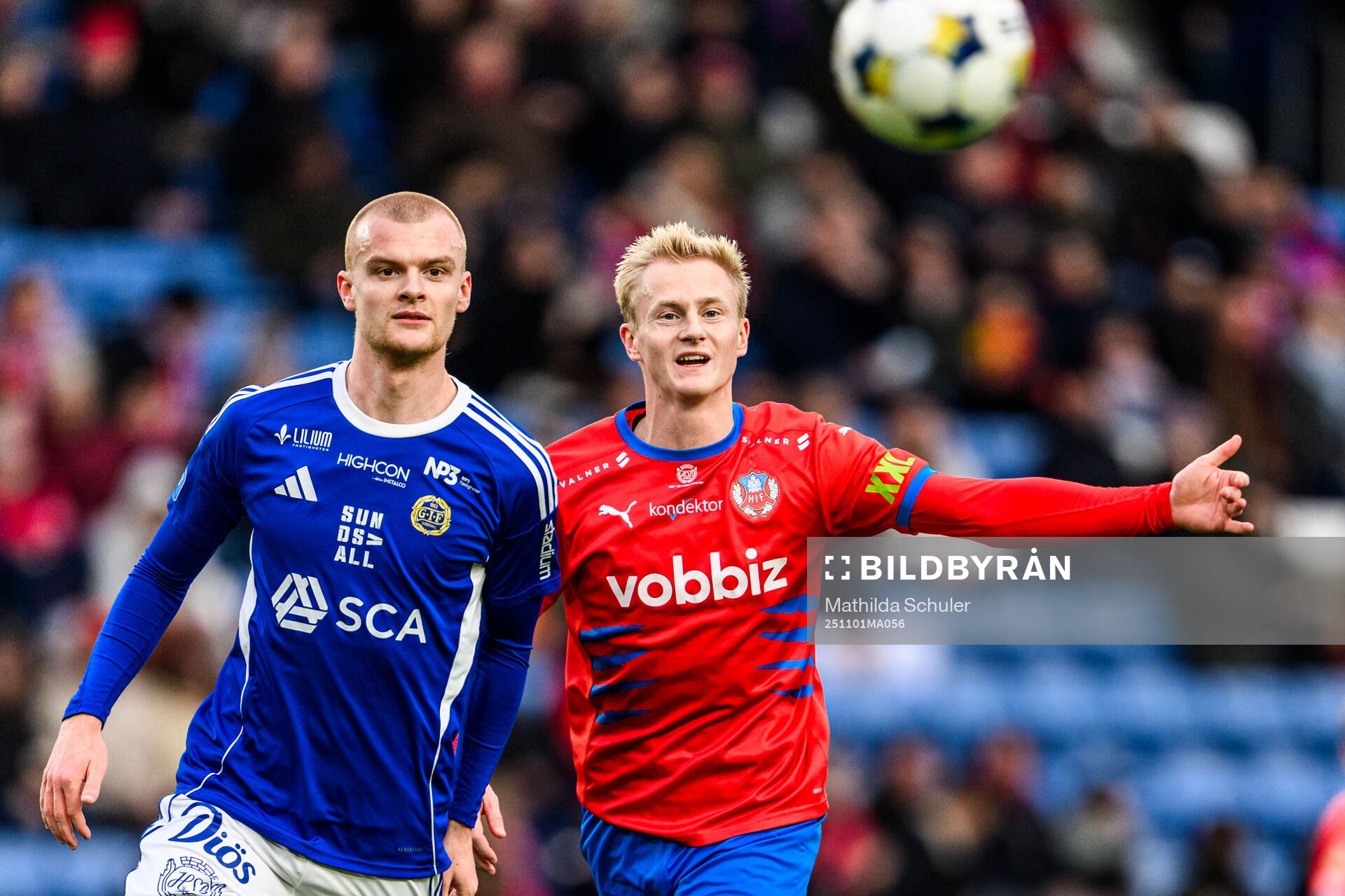 GIF Sundsvalls Lucas Forsberg och Helsingborgs Oscar Aga