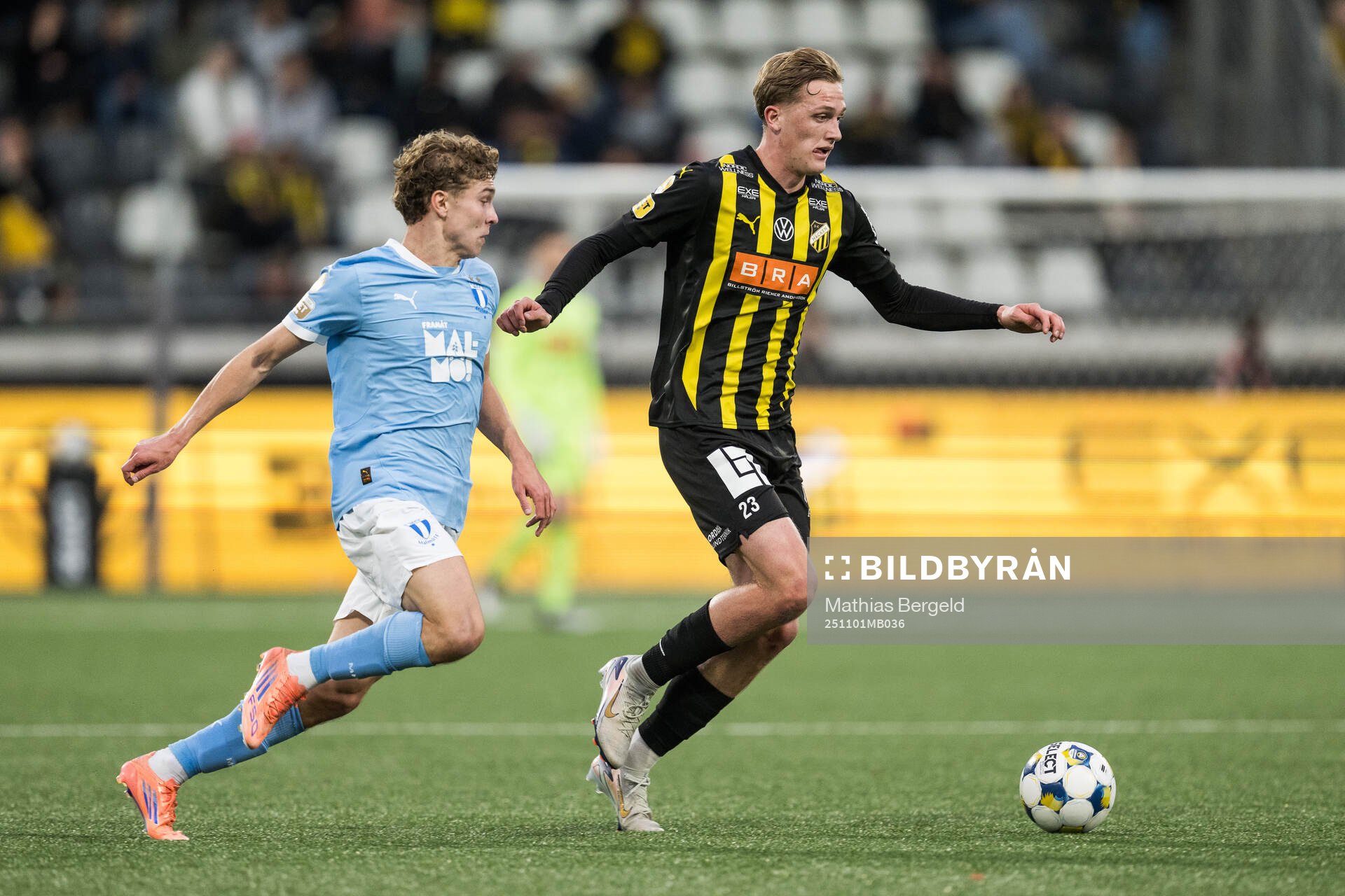 Malmö FFs Hugo Bolin och Häckens Olle Samuelsson