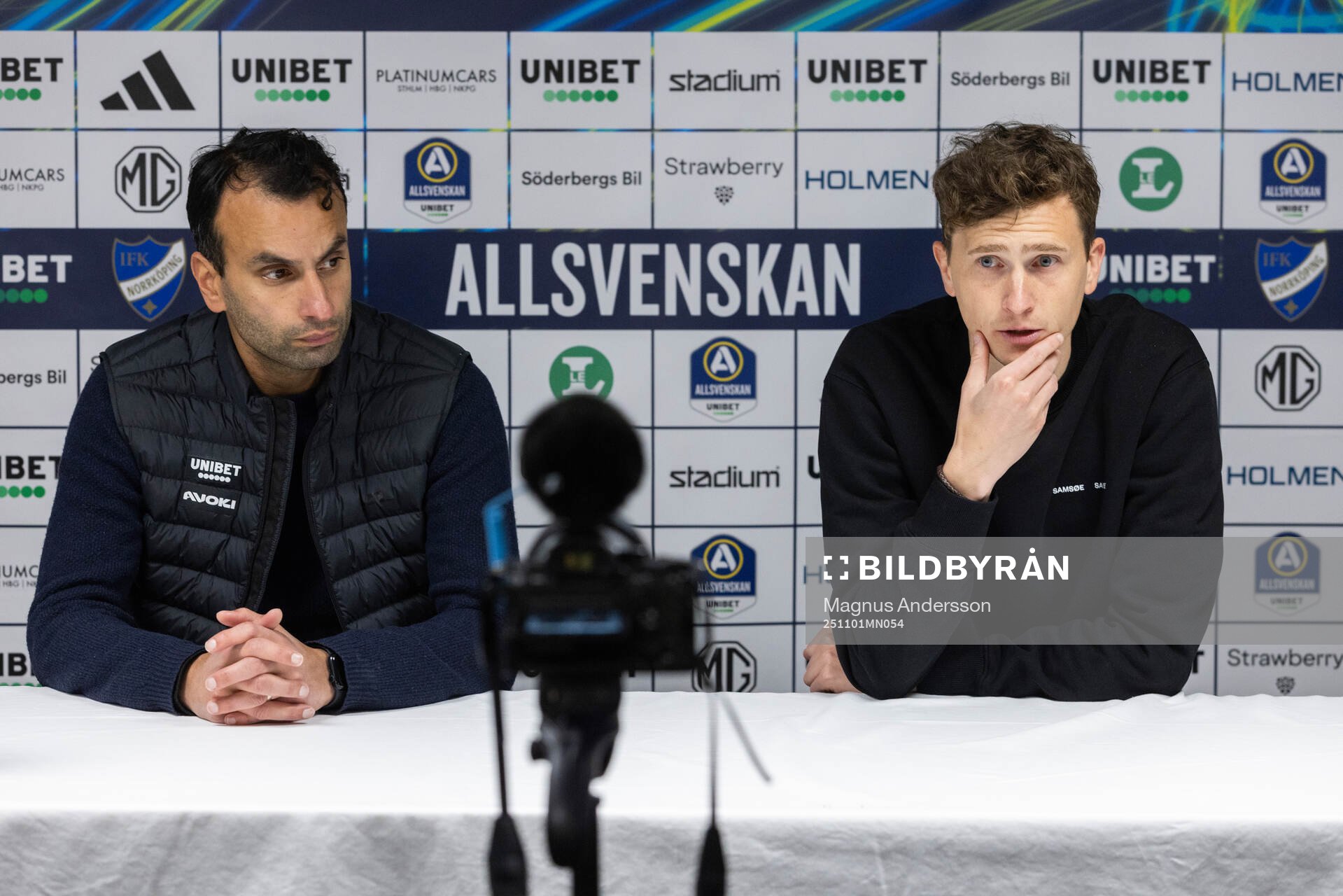 Sirius tränare Andreas Engelmark och IFK Norrköpings