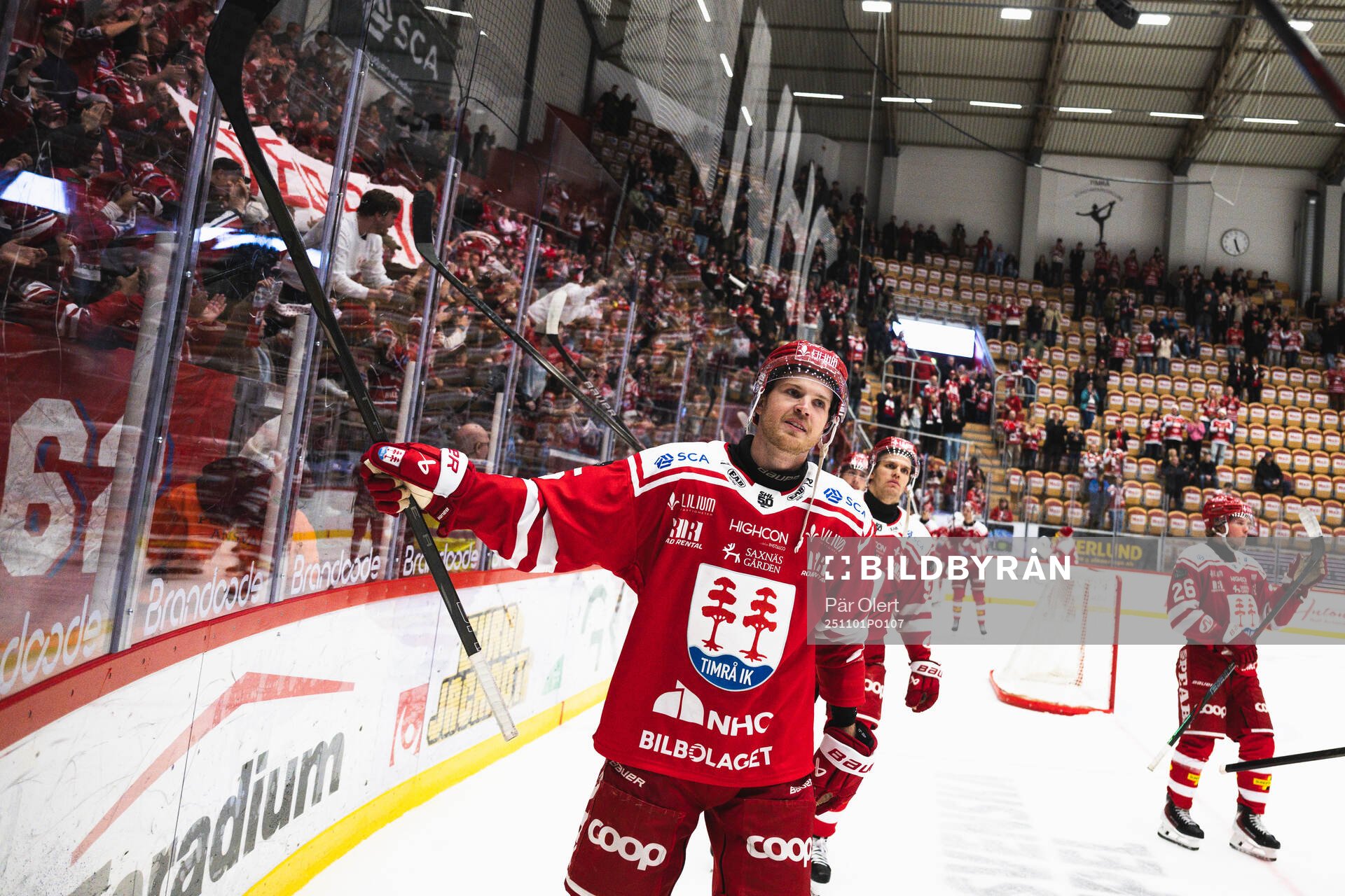 Timrås Linus Nässén jublar