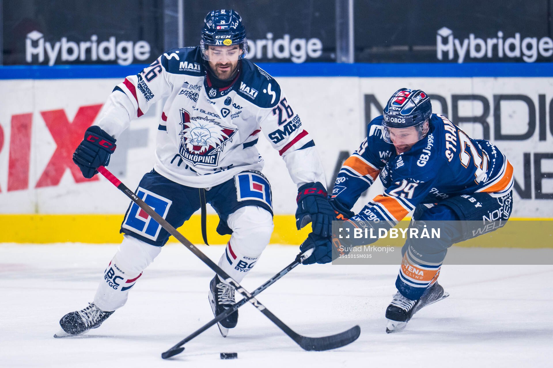 Linköpings Max Martin och Växjös Sebastian Strandberg