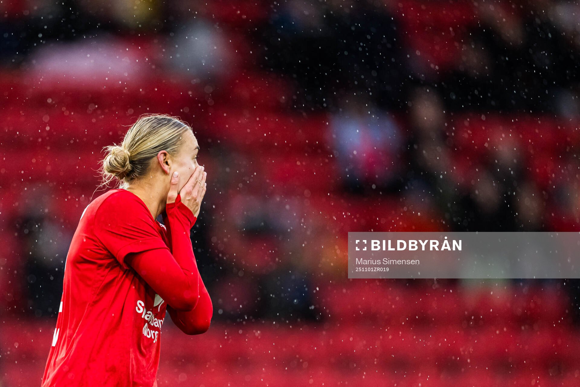 Lauren Alison Davidson of Brann looks dejected