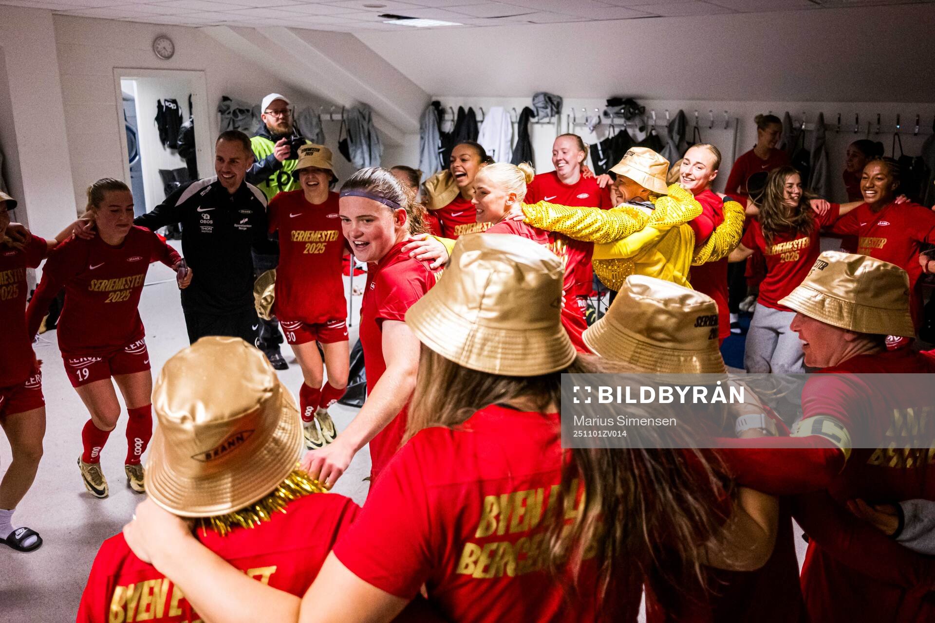 Signe Gaupset of Brann celebrates