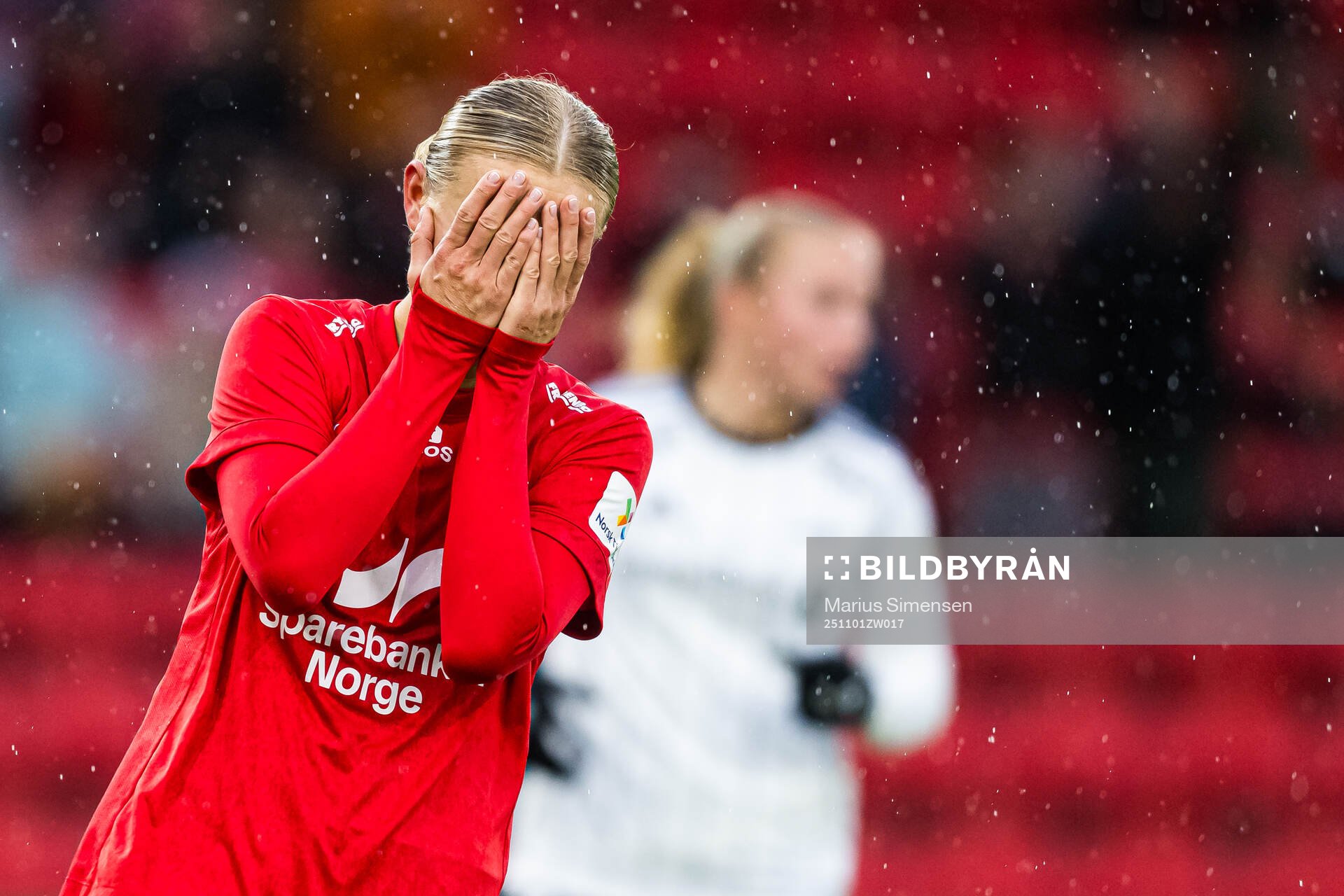Lauren Alison Davidson of Brann looks dejected