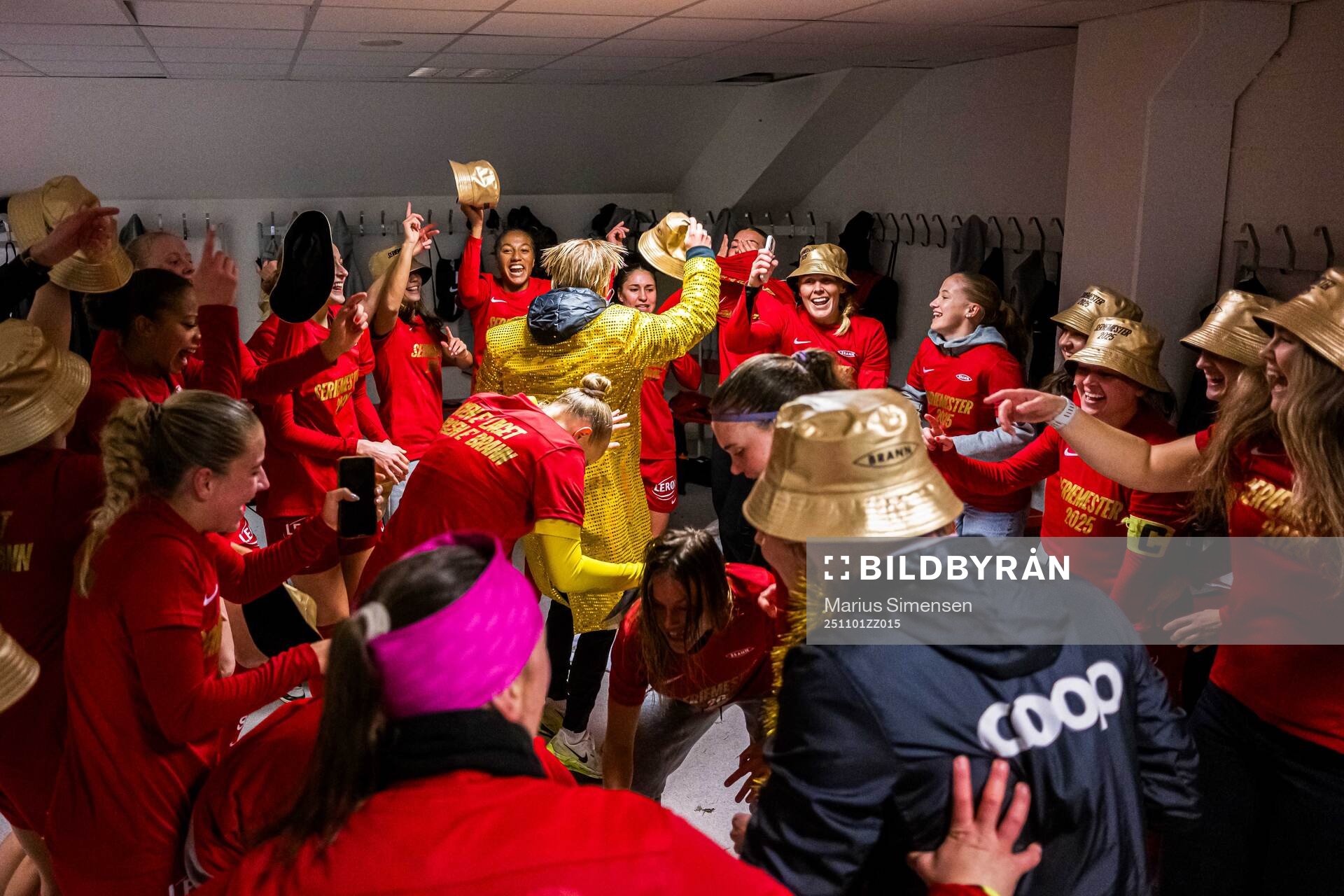 Players of Brann celebrates