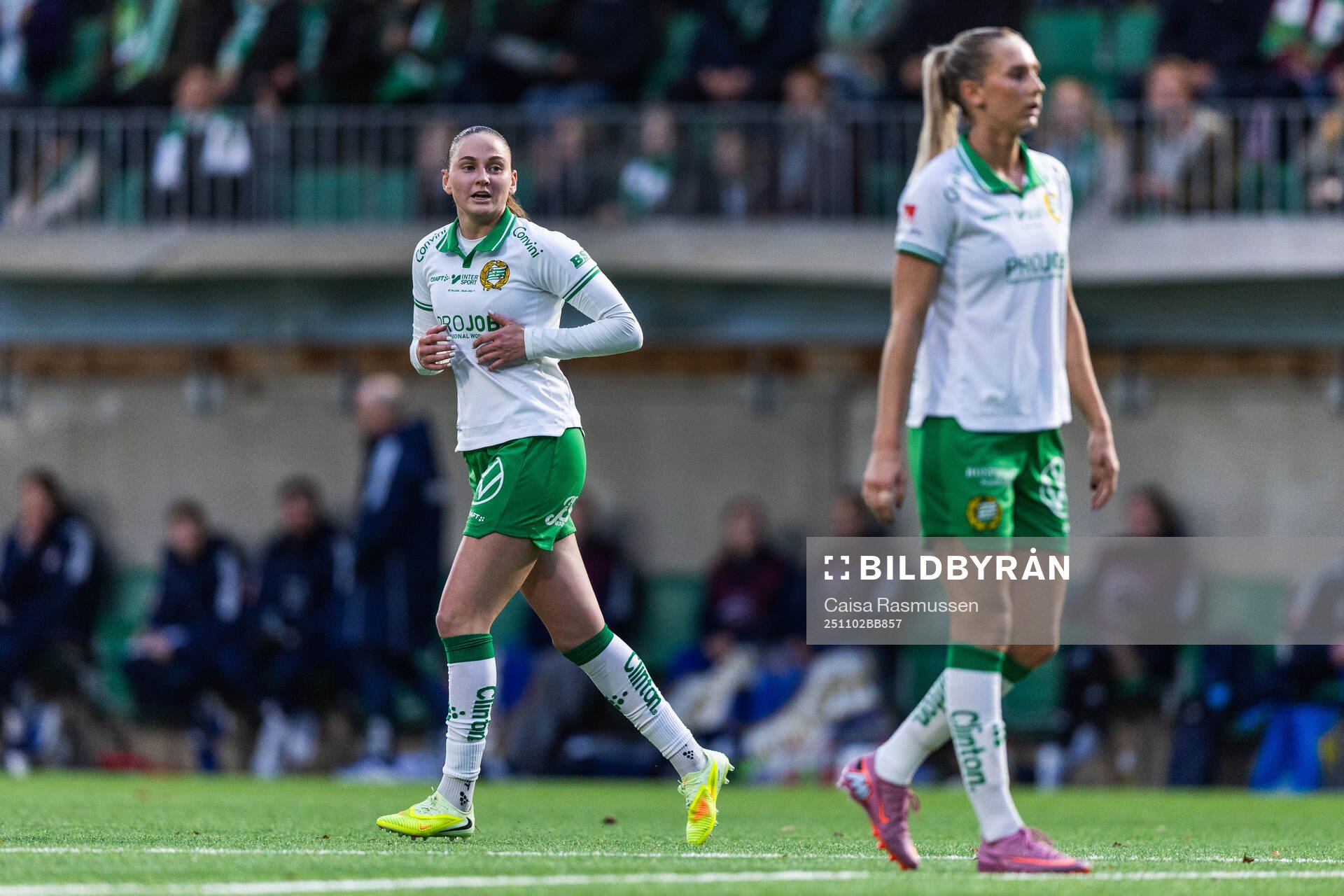 Hammarbys Vilde Hasund och Ellen Wangerheim