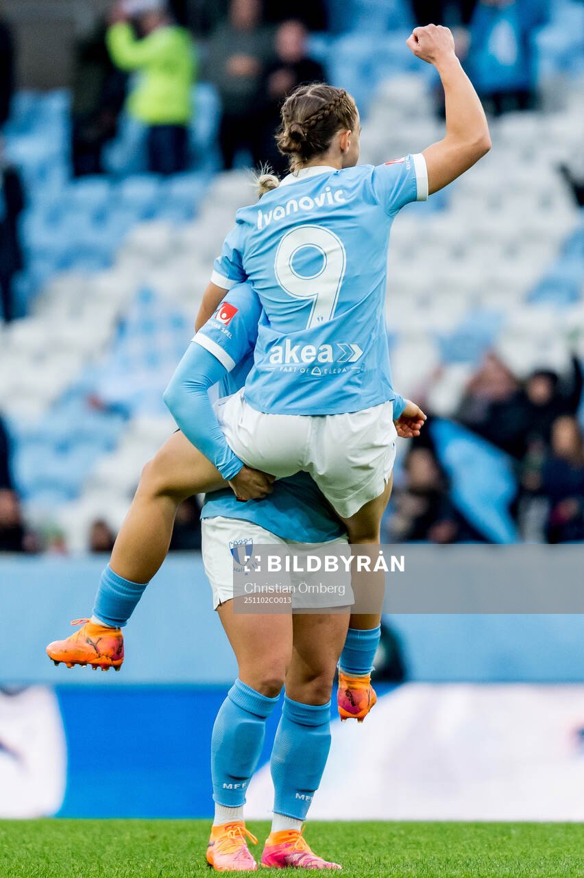 Malmö FFs Miljana Ivanovic jublar