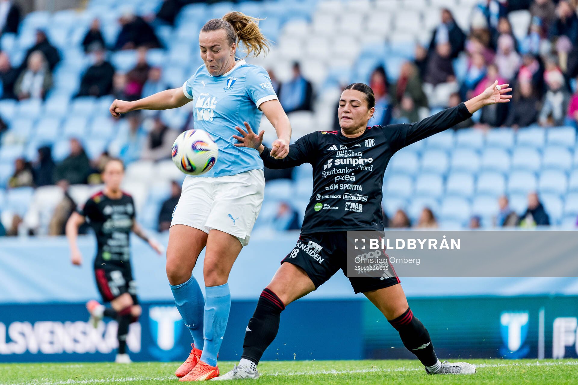 Malmö FFs Sara Kanutte Sørensen Fornes och Piteås Jane