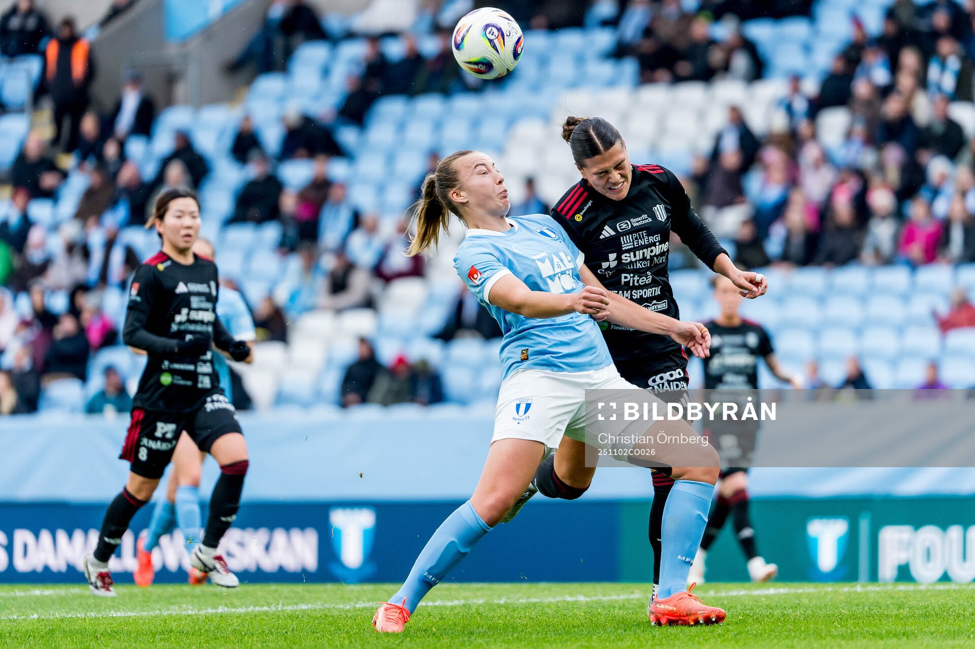Malmö FFs Sara Kanutte Sørensen Fornes och Piteås Jane