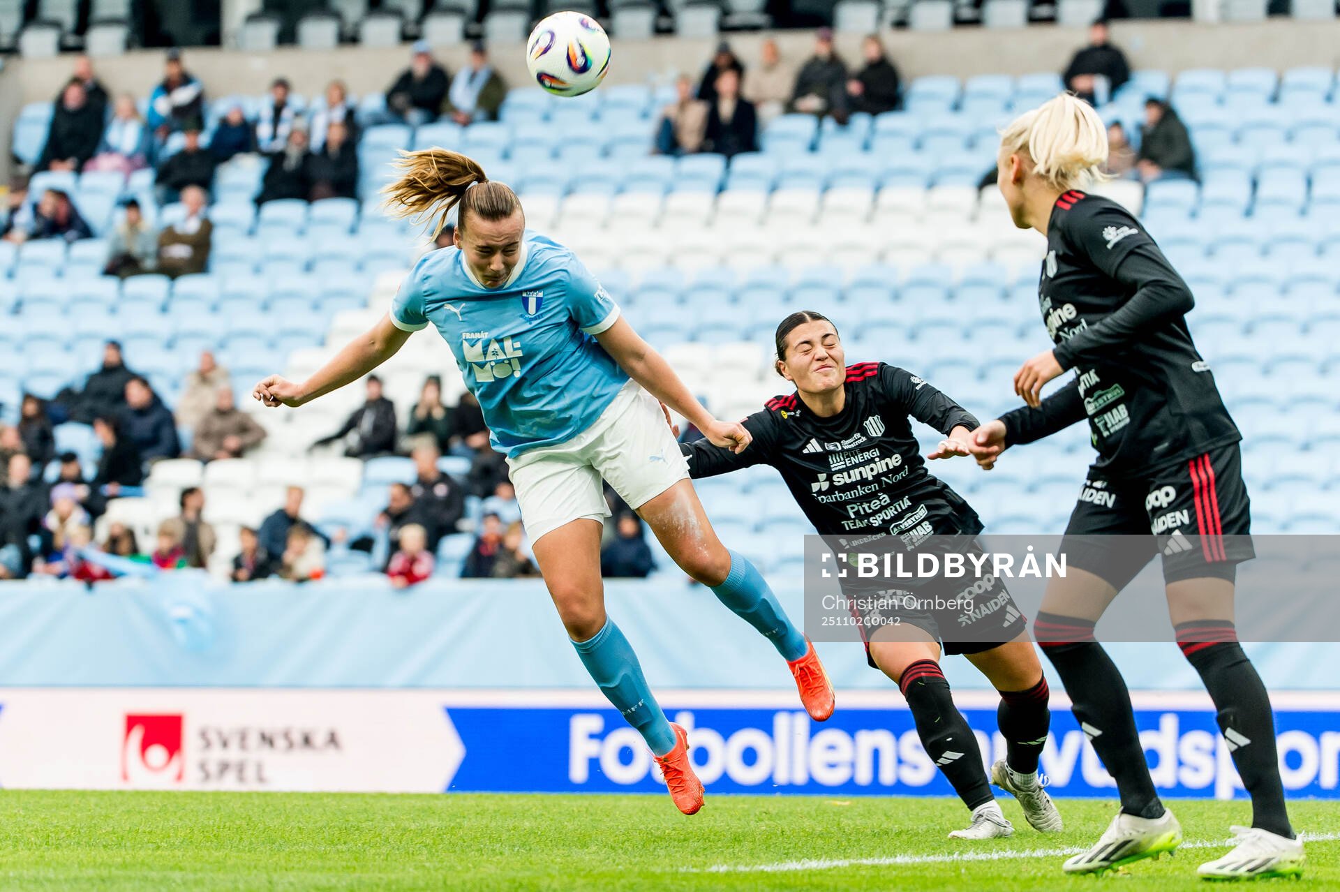 Malmö FFs Sara Kanutte Sørensen Fornes och Piteås Jane