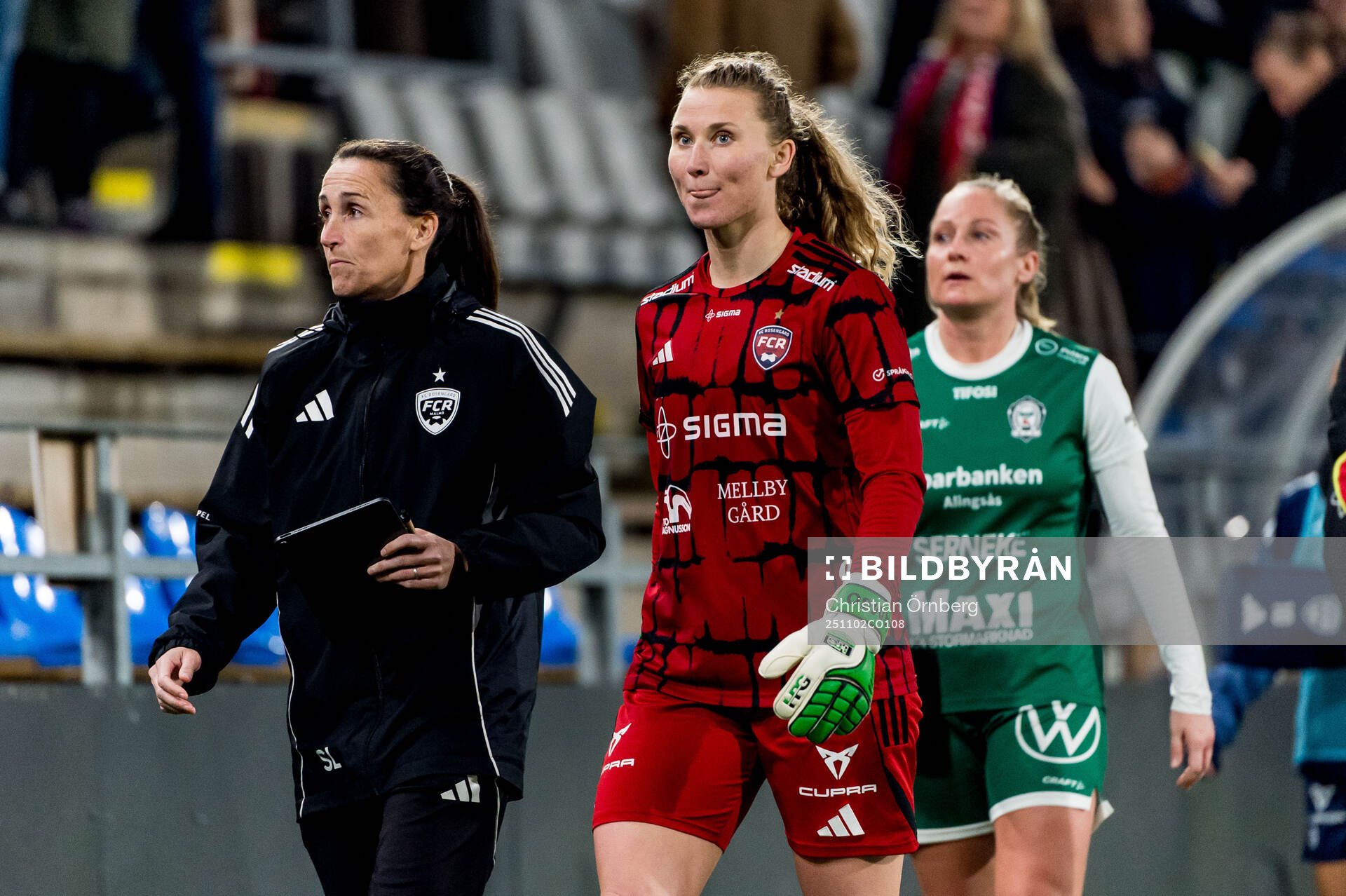 Rosengårds målvakt Samantha Leshnak Murphy deppar