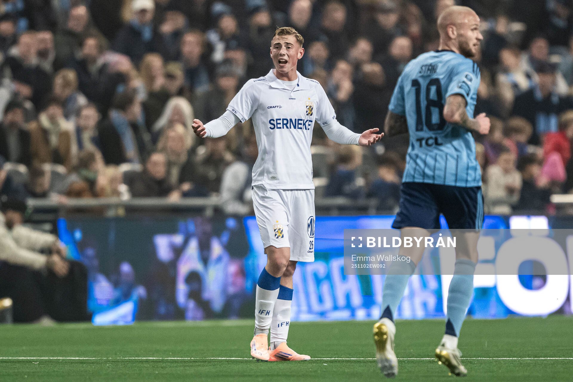 IFK Göteborgs Benjamin Brantlind reagerar