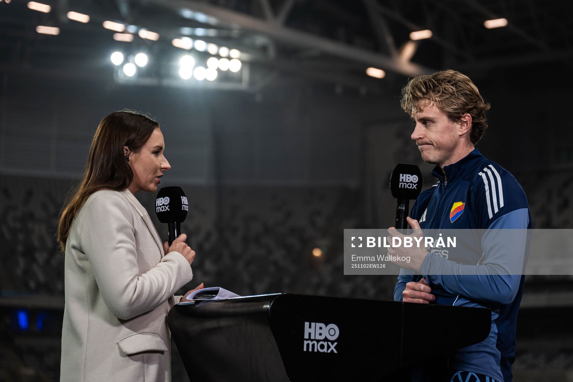 HBO Max programledare Camilla Nordlund och Djurgårdens