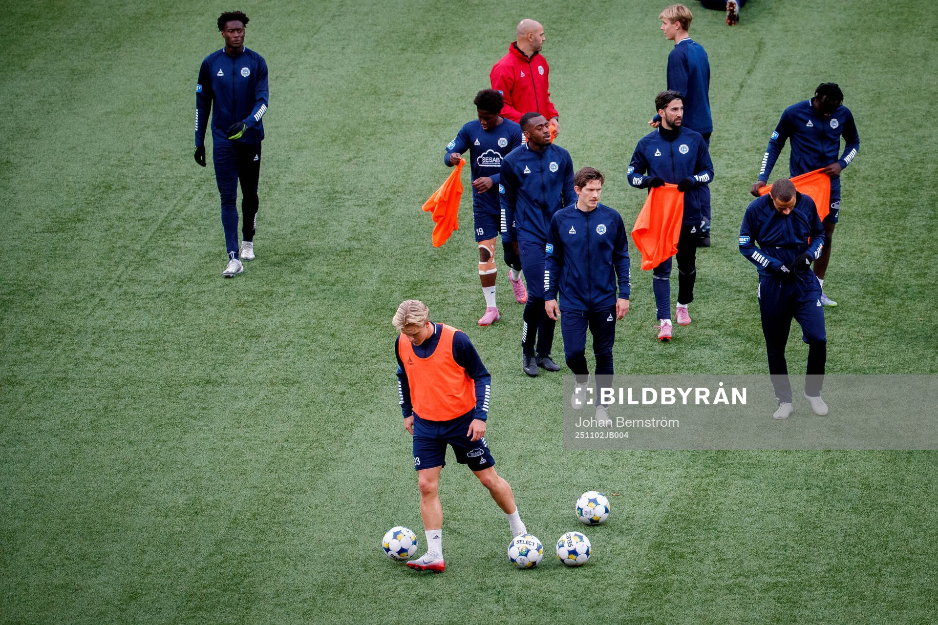 Utsiktens spelare värmer upp