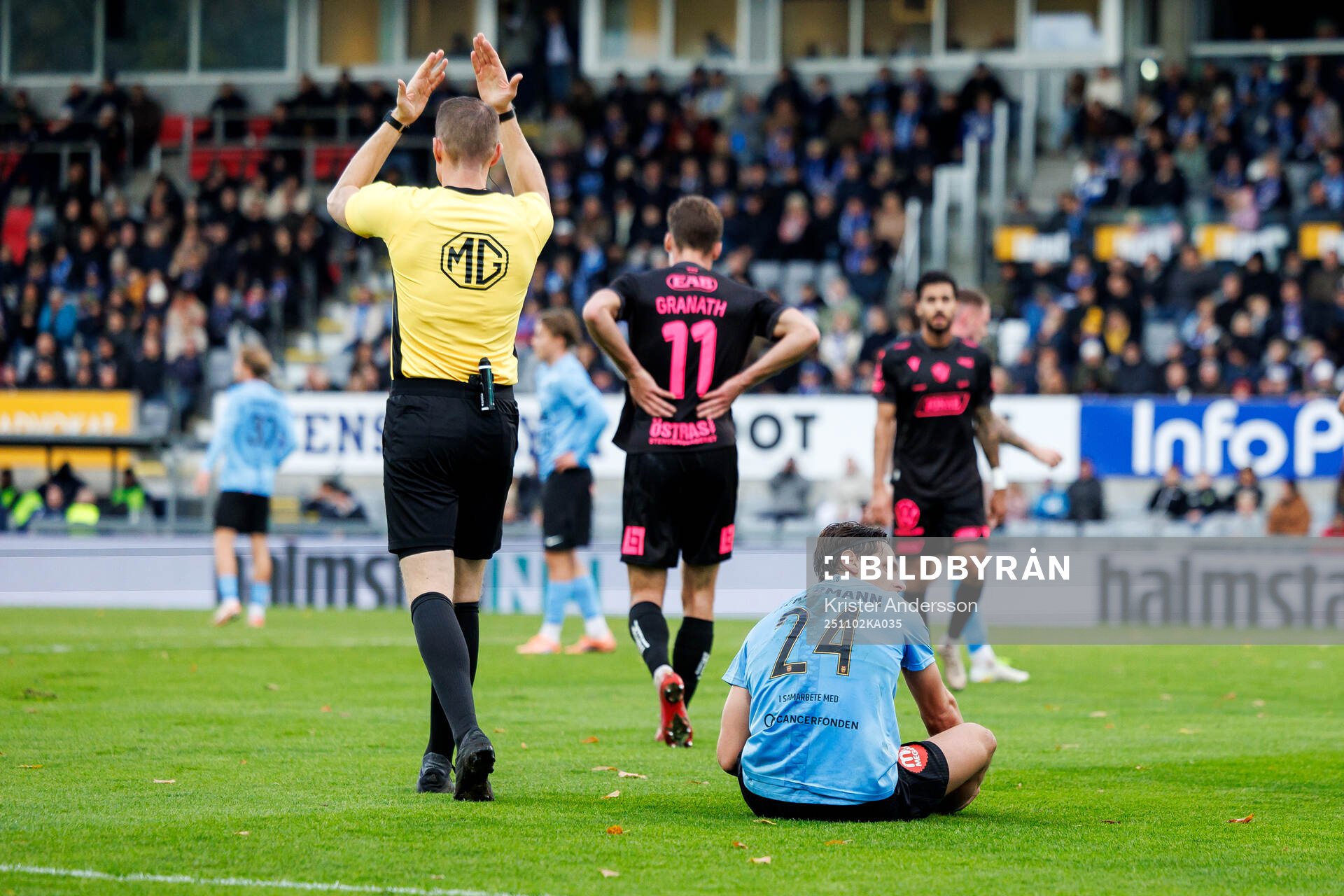 Brommapojkarnas Kevin Ackermann med skada