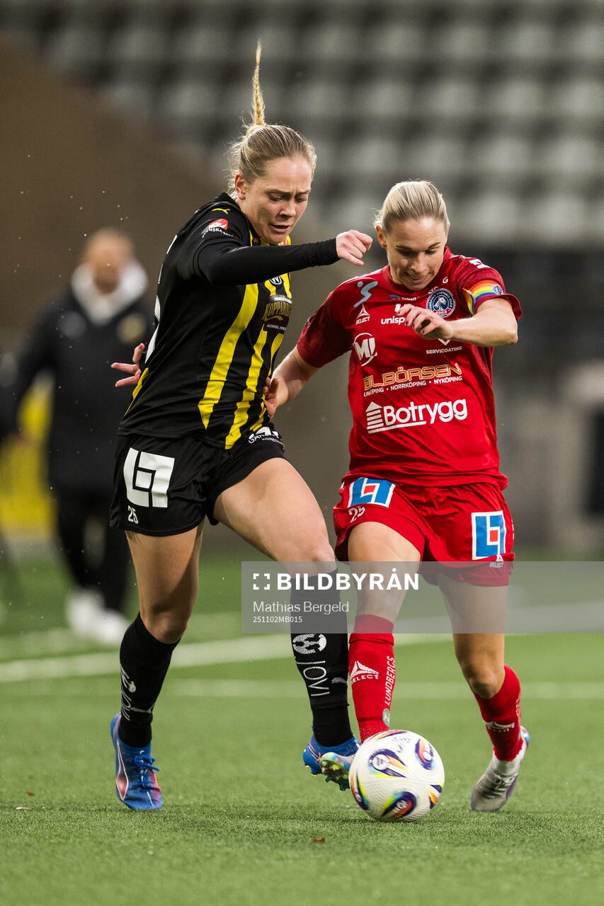 Häckens Alice Bergström och Linköpings Jonna Andersson