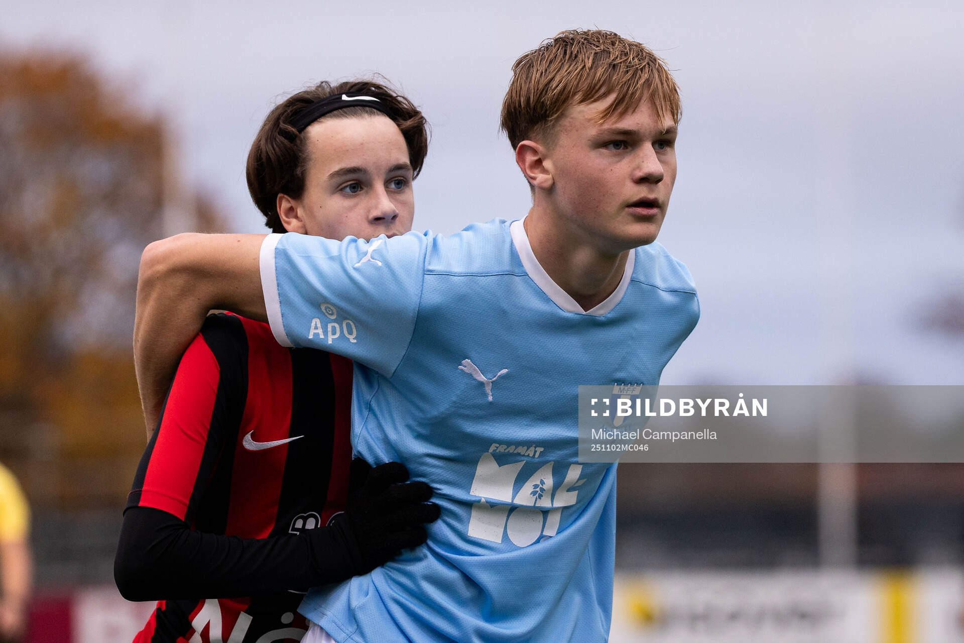 Malmö FFs Elliot Uddenäs och Brommapojkarnas Wilton