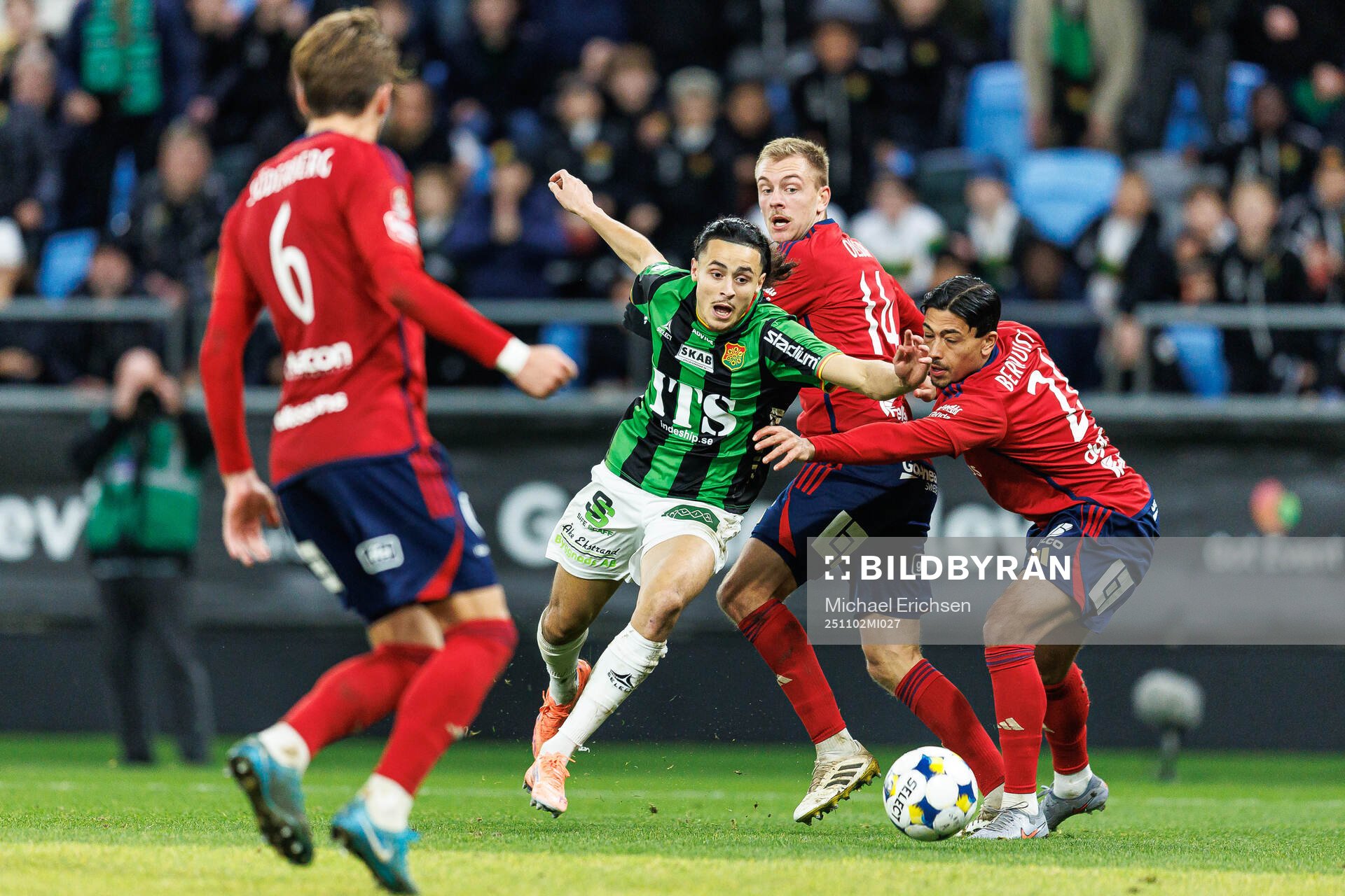 GAIS Amin Boudri och Östers Dennis Olsson och Lukas