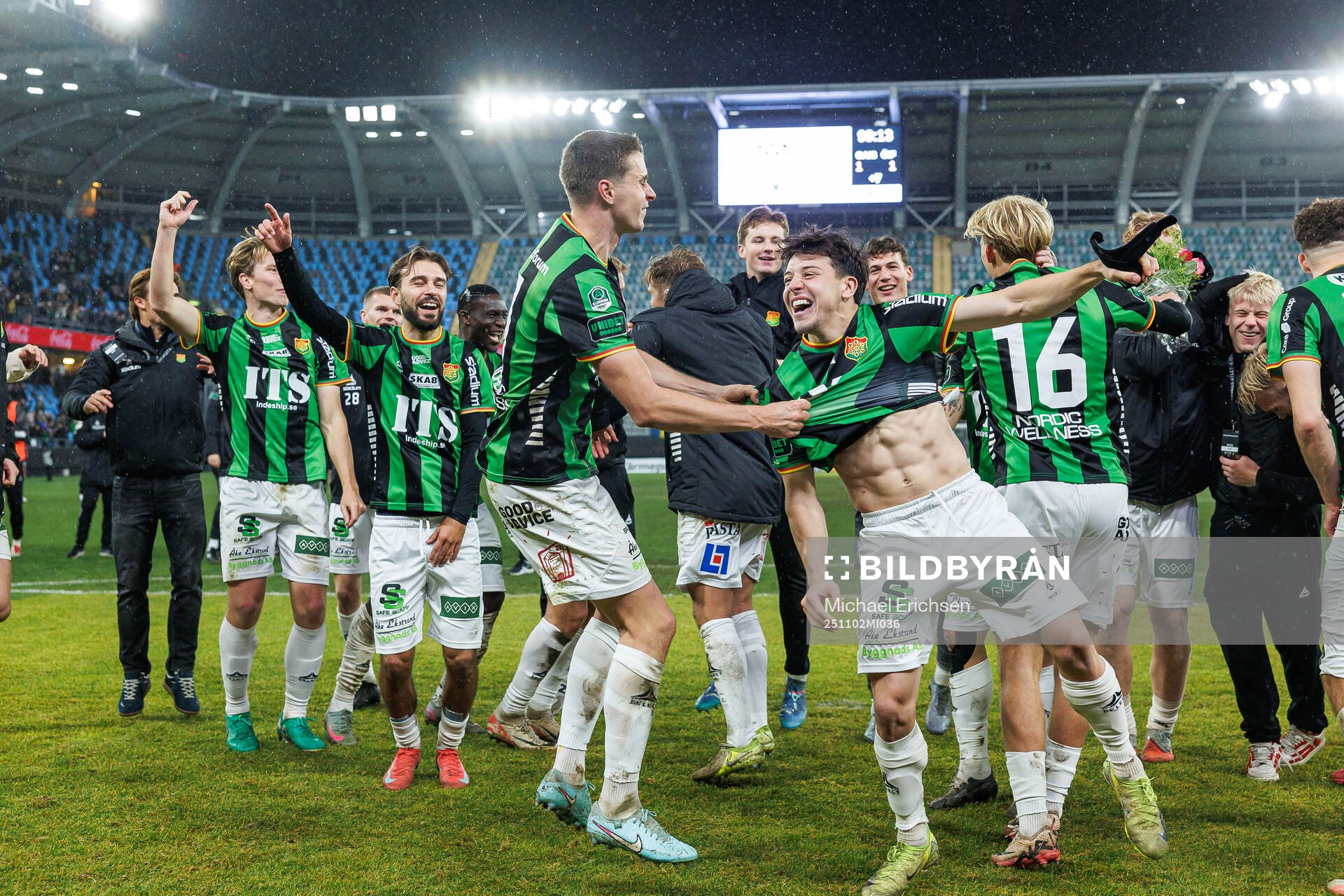 GAIS spelare jublar