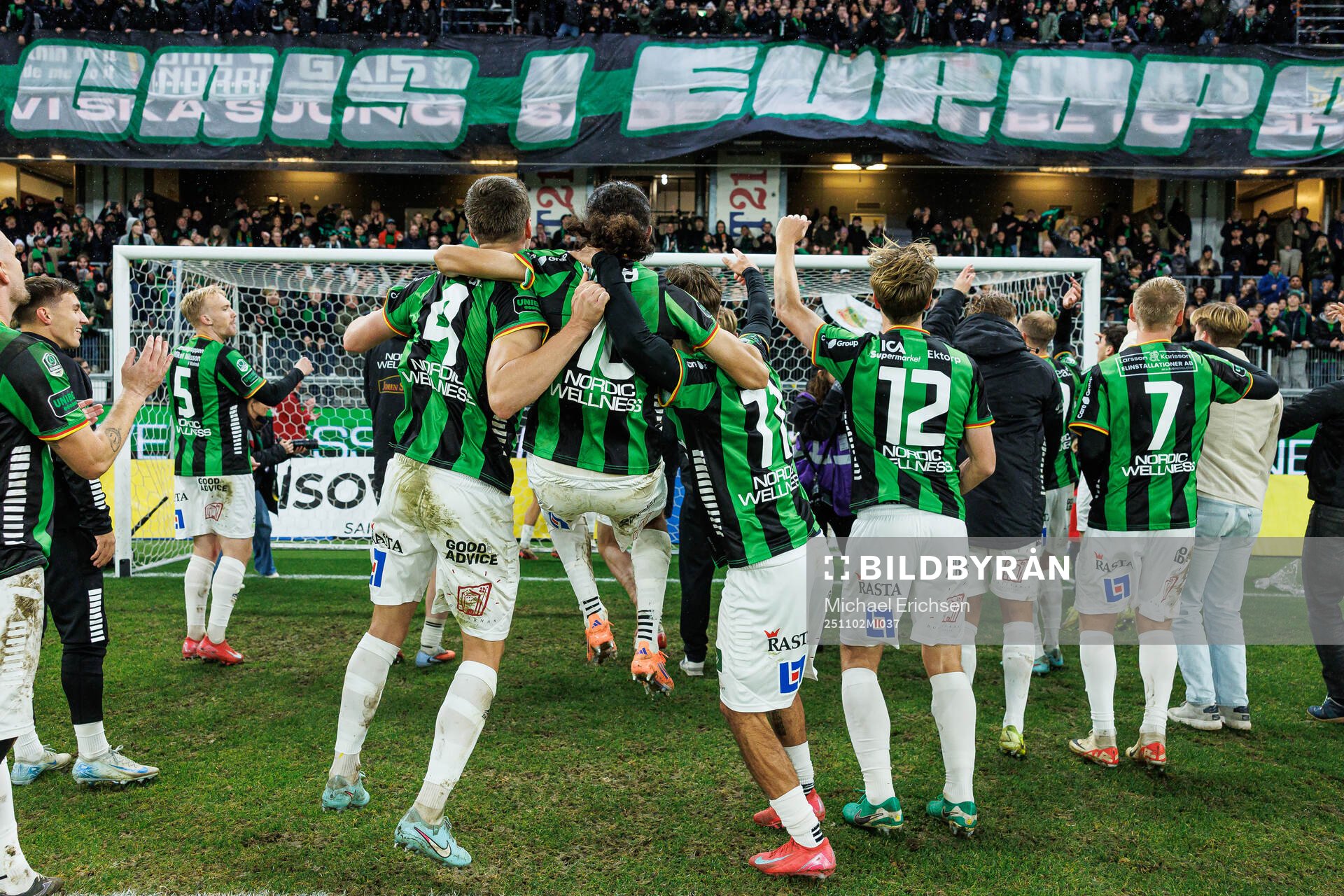 GAIS spelare jublar