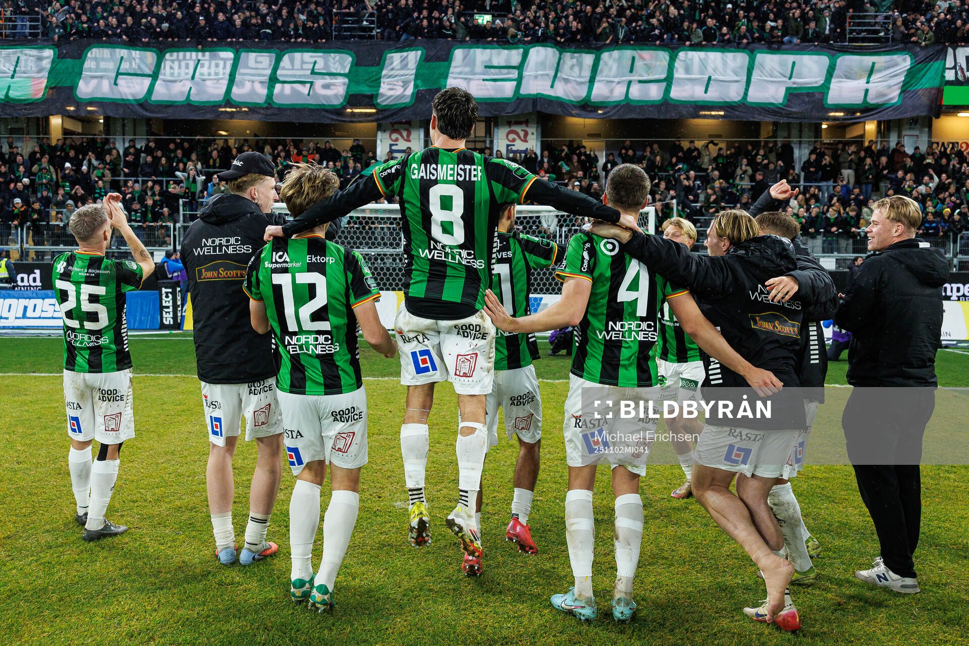 GAIS spelare jublar