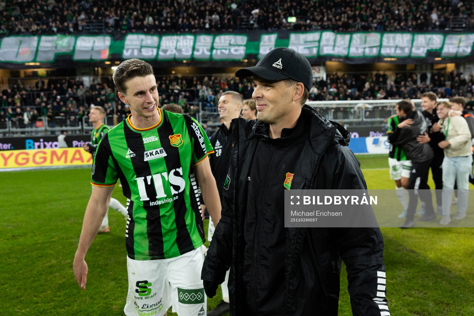 GAIS Oskar Ågren och tränare Fredrik Holmberg