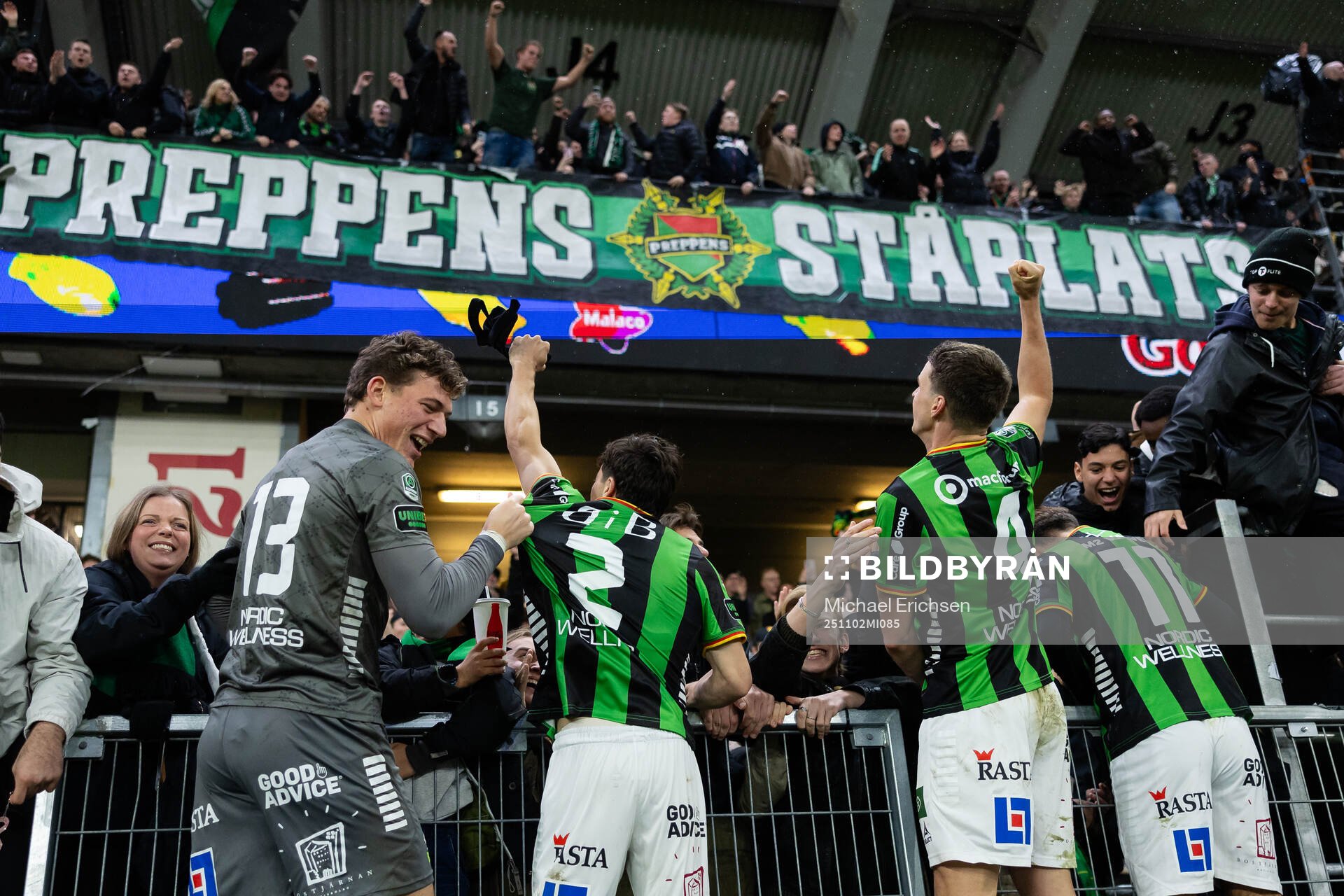 GAIS målvakt Kees Sims, Matteo de Brienne, Oskar Ågren