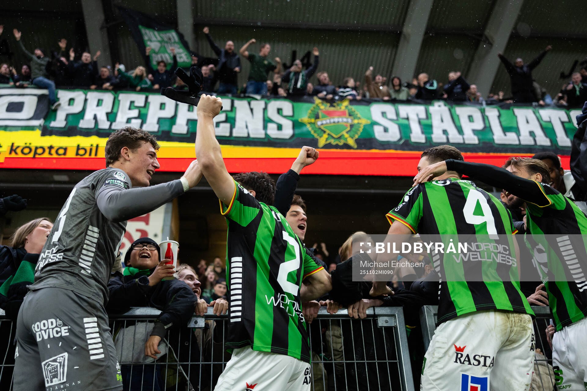 GAIS målvakt Kees Sims, Matteo de Brienne, Oskar Ågren
