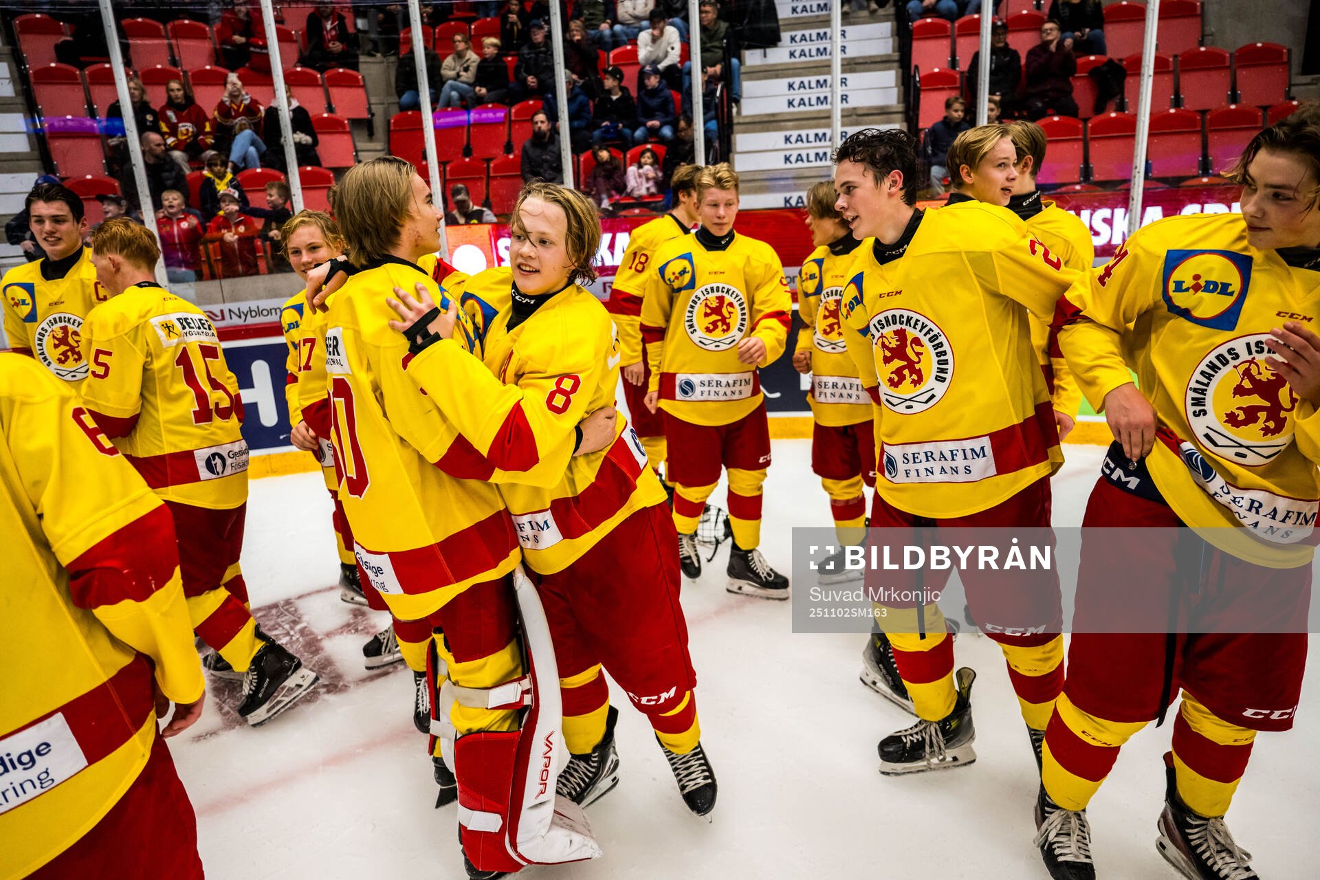 Smålands spelare jublar