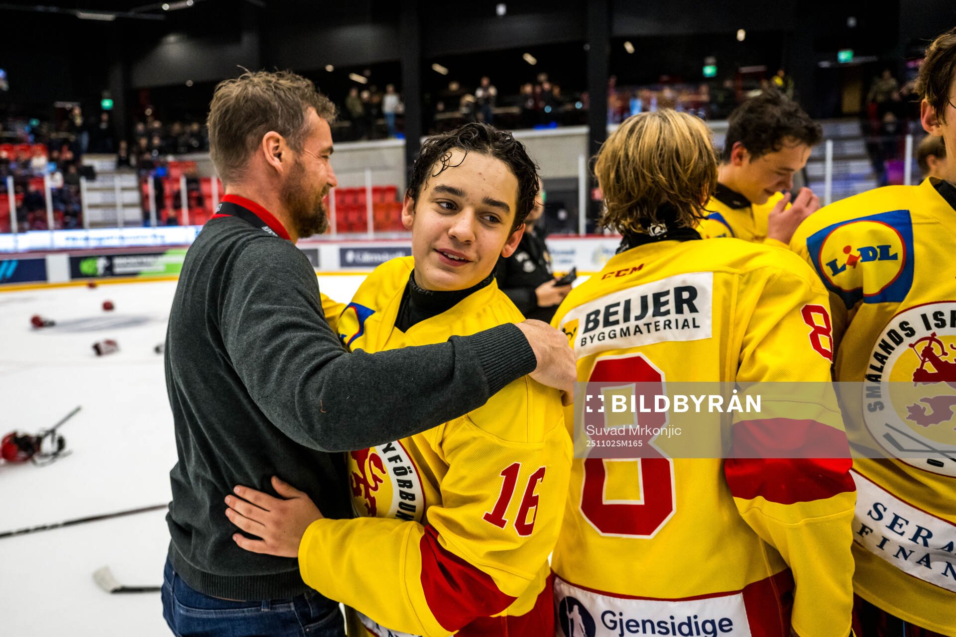 Smålands huvudtränare Fredrik Nordén och Anton Gannerud