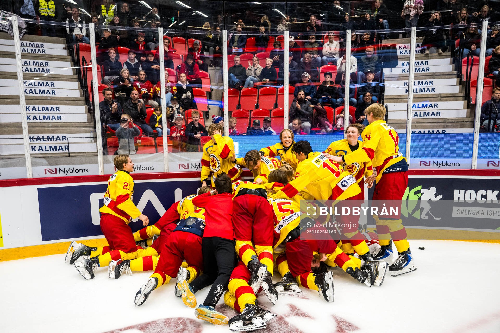 Smålands spelare jublar