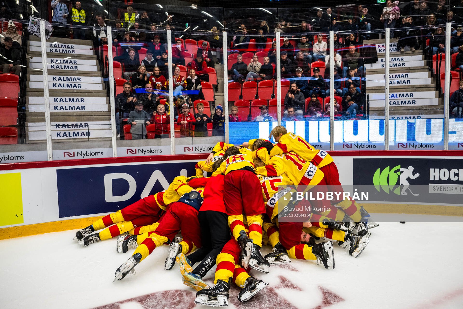 Smålands spelare jublar